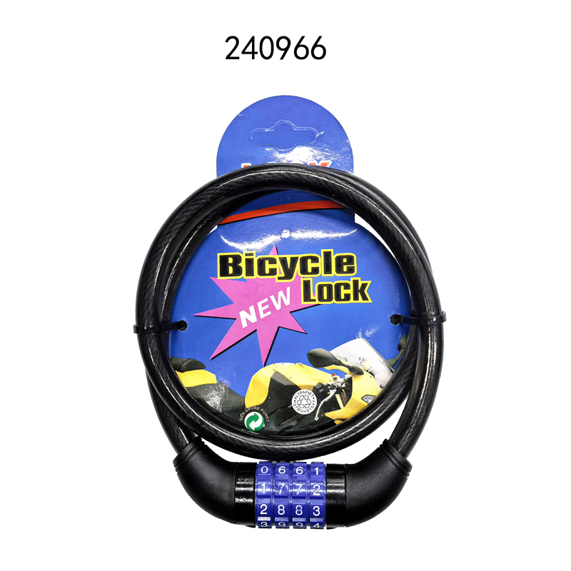 240966 four-digit combination lock, bicycle four-digit combination lock, mountain bike, cable lock, cycling wire lock, rim lock