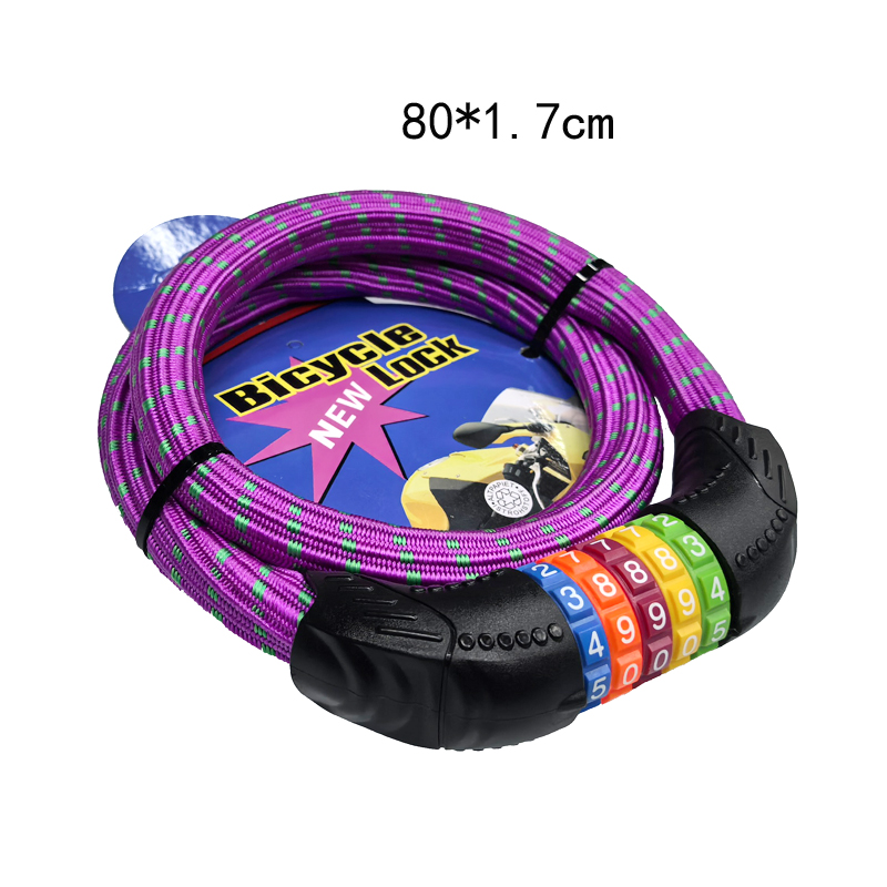240968 five-digit combination lock, bicycle combination lock, anti-theft electric bicycle, steel cable lock, portable ring lock, anti-theft electric bicycle details Picture