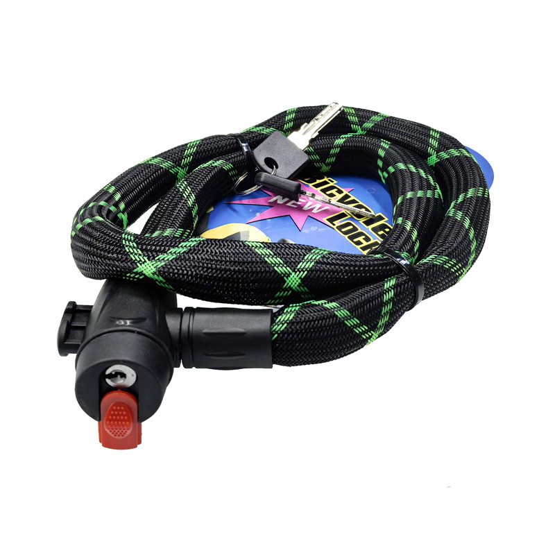 24131, 24132, 24133 key locks, bicycle key locks, anti-theft electric bicycle steel cable locks, portable ring locks, anti-theft electric motorcycle locks Application Scenario