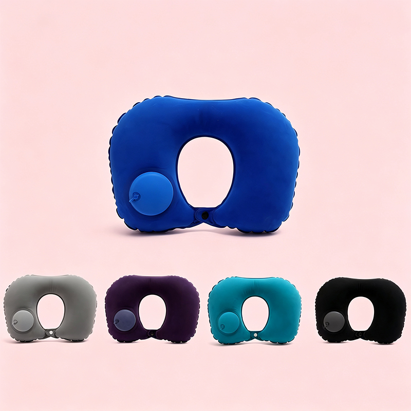 Inflatable neck pillow, U-shaped pillow, home and travel pillow, convenient and fast, wholesale for foreign trade, comfortable and supportive business pillow, ins