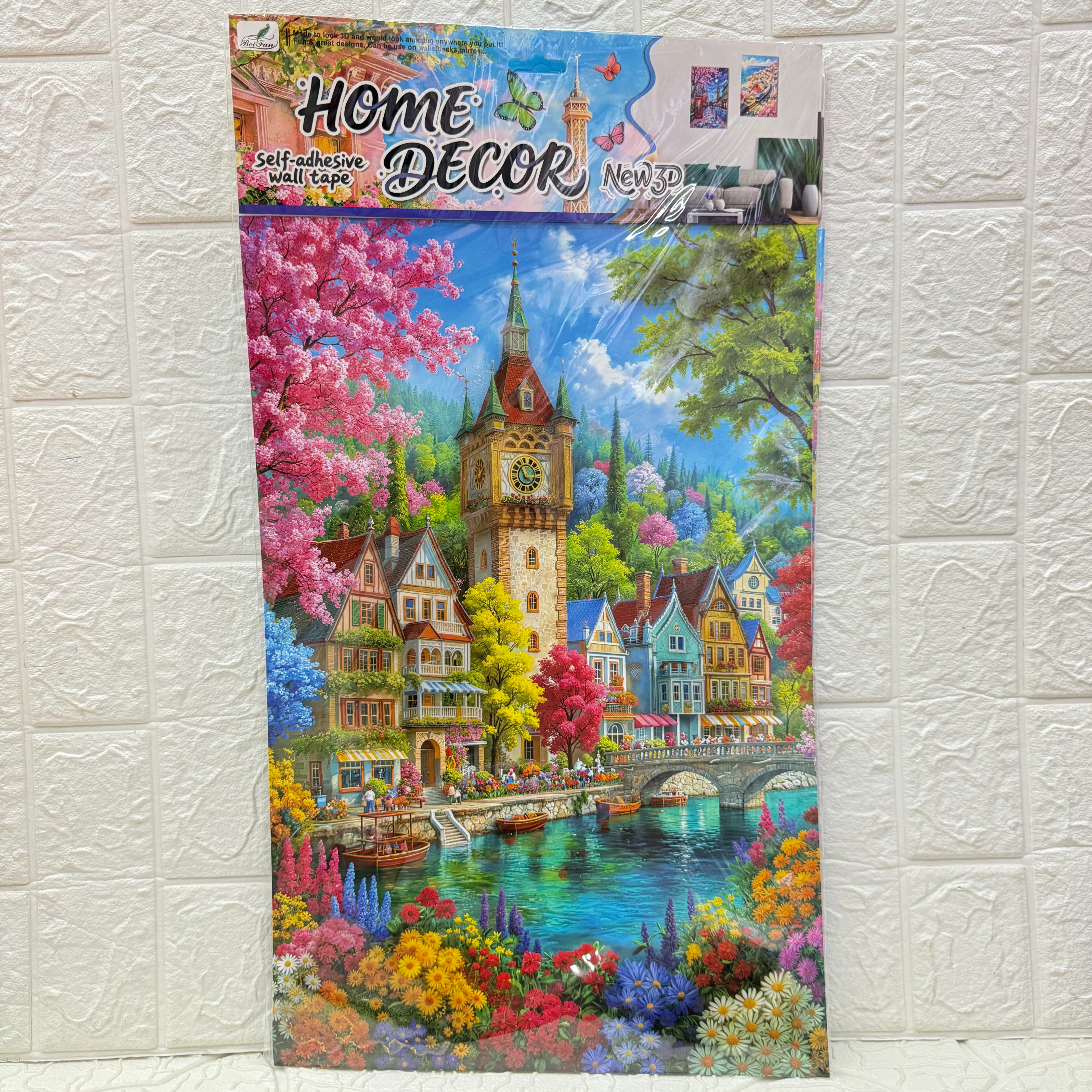 Three-dimensional landscape layer stickers, three-dimensional handcrafted layer wall stickers, living room decorative wall stickers, landscape wall stickers details Picture