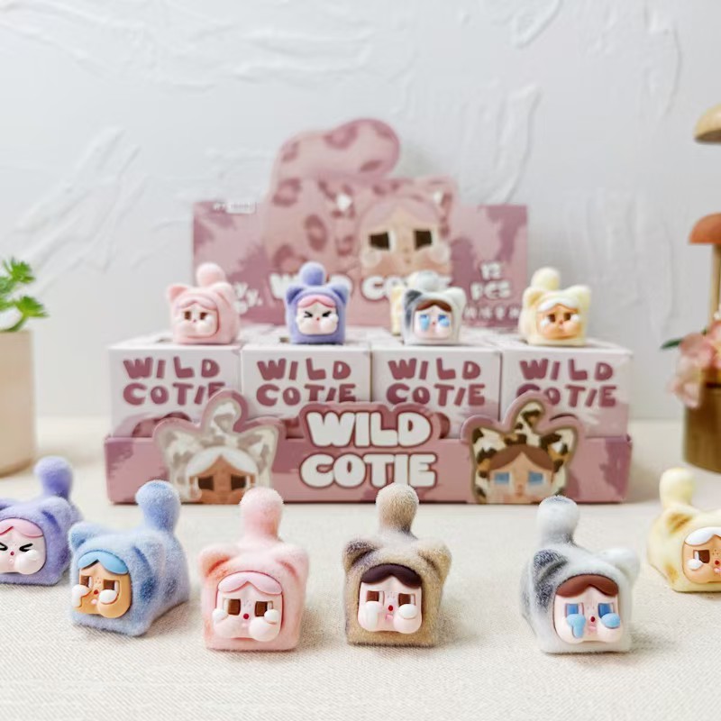Leopard, cat, crying baby, cute plush cartoon collectible blind box desktop decorative small ornaments