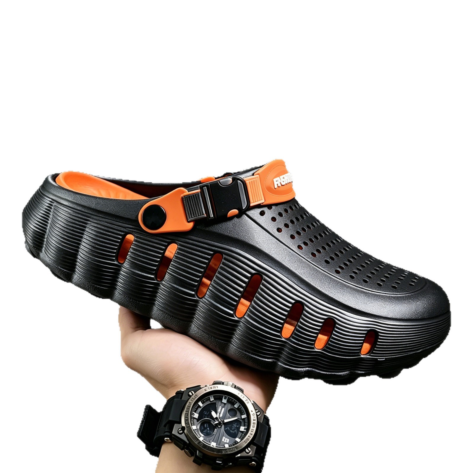 Summer new EVA crocs for foreign trade, couple style, casual flip-flops and fashionable beach shoes Item Picture
