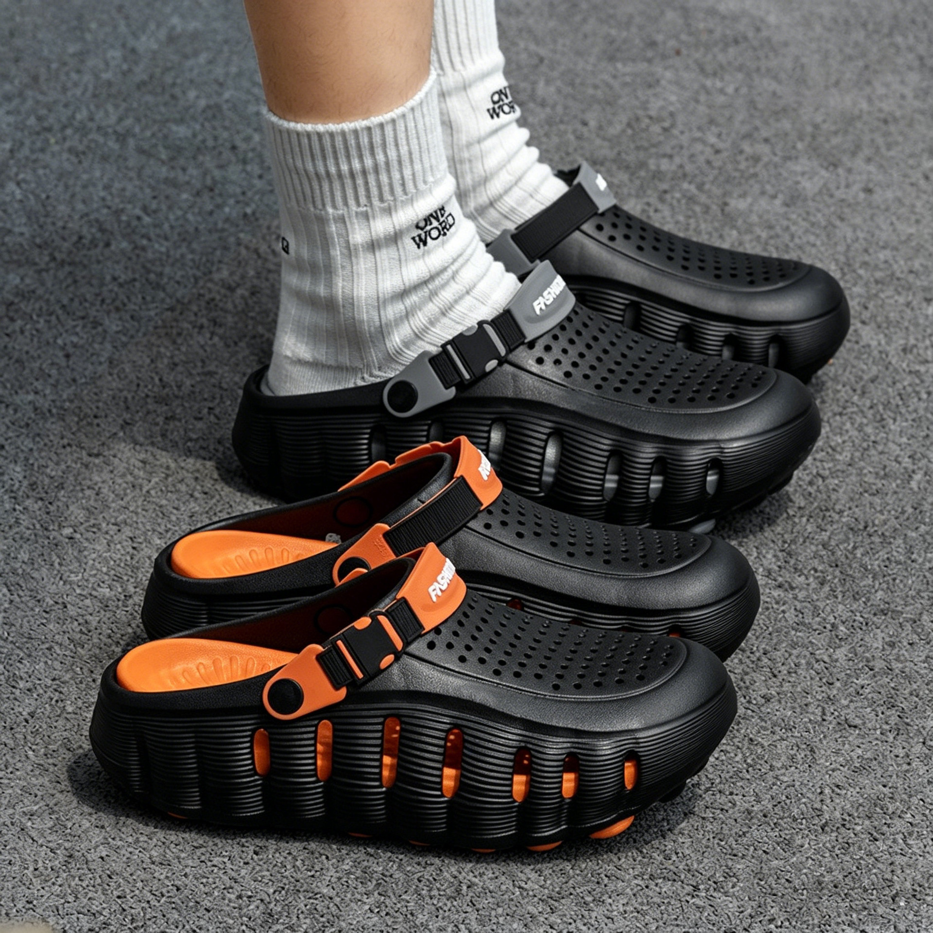 Summer new EVA crocs for foreign trade, couple style, casual flip-flops and fashionable beach shoes Specification image
