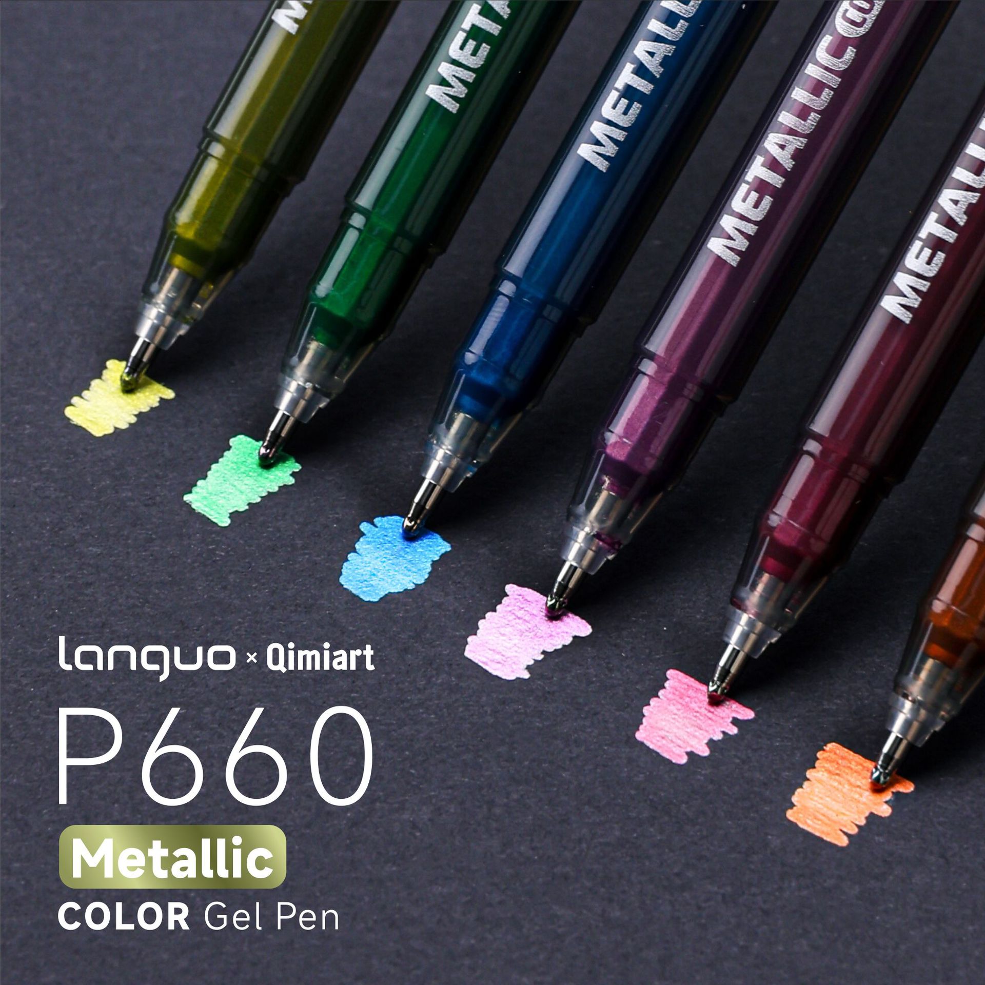 Blue Fruit Sparkling Metal Pen, 48-color, large-capacity nail pen, high appearance level drawing and doodling notebook pen for primary school students details Picture