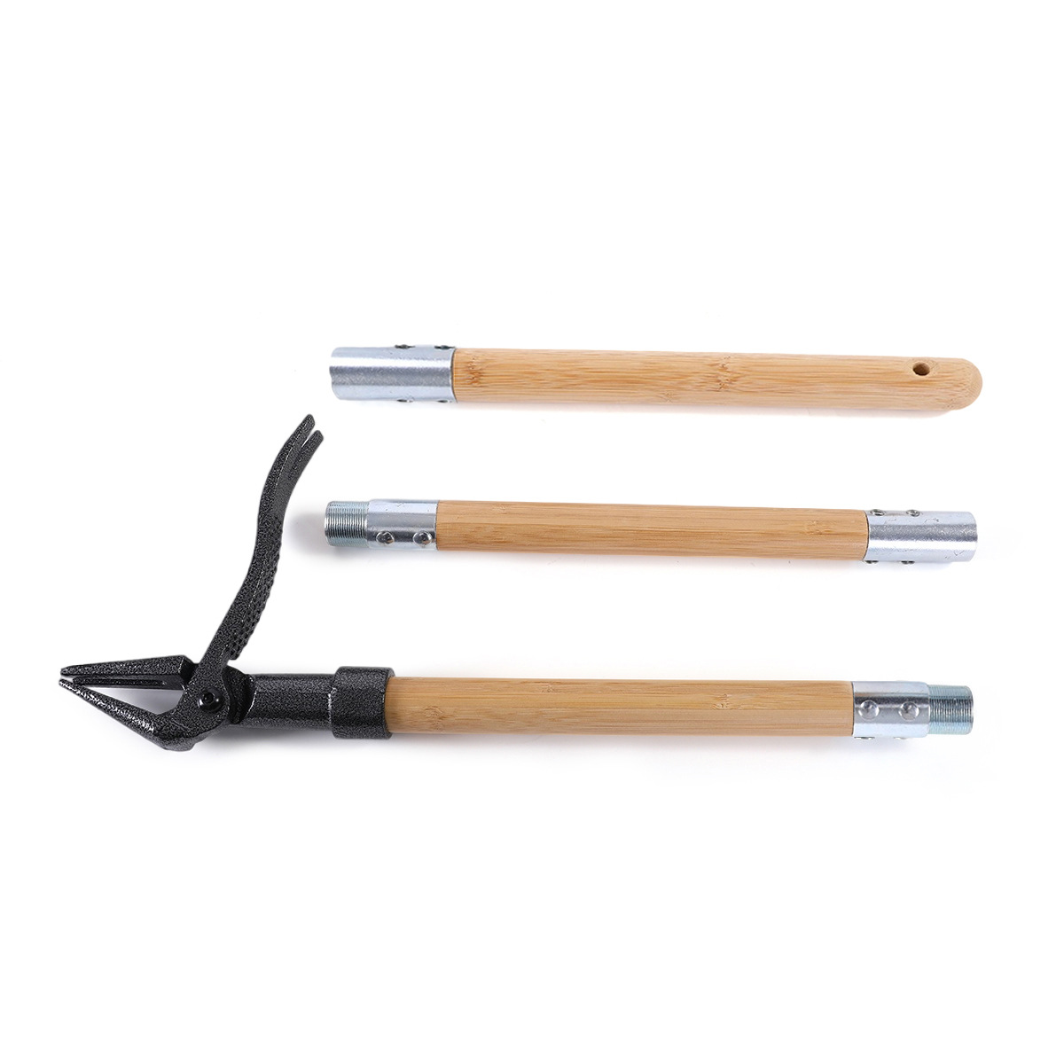Vertical long-handled root mower, detachable multi-section assembly weeding tool, household vegetable garden manual soil loosening gardening tool details Picture