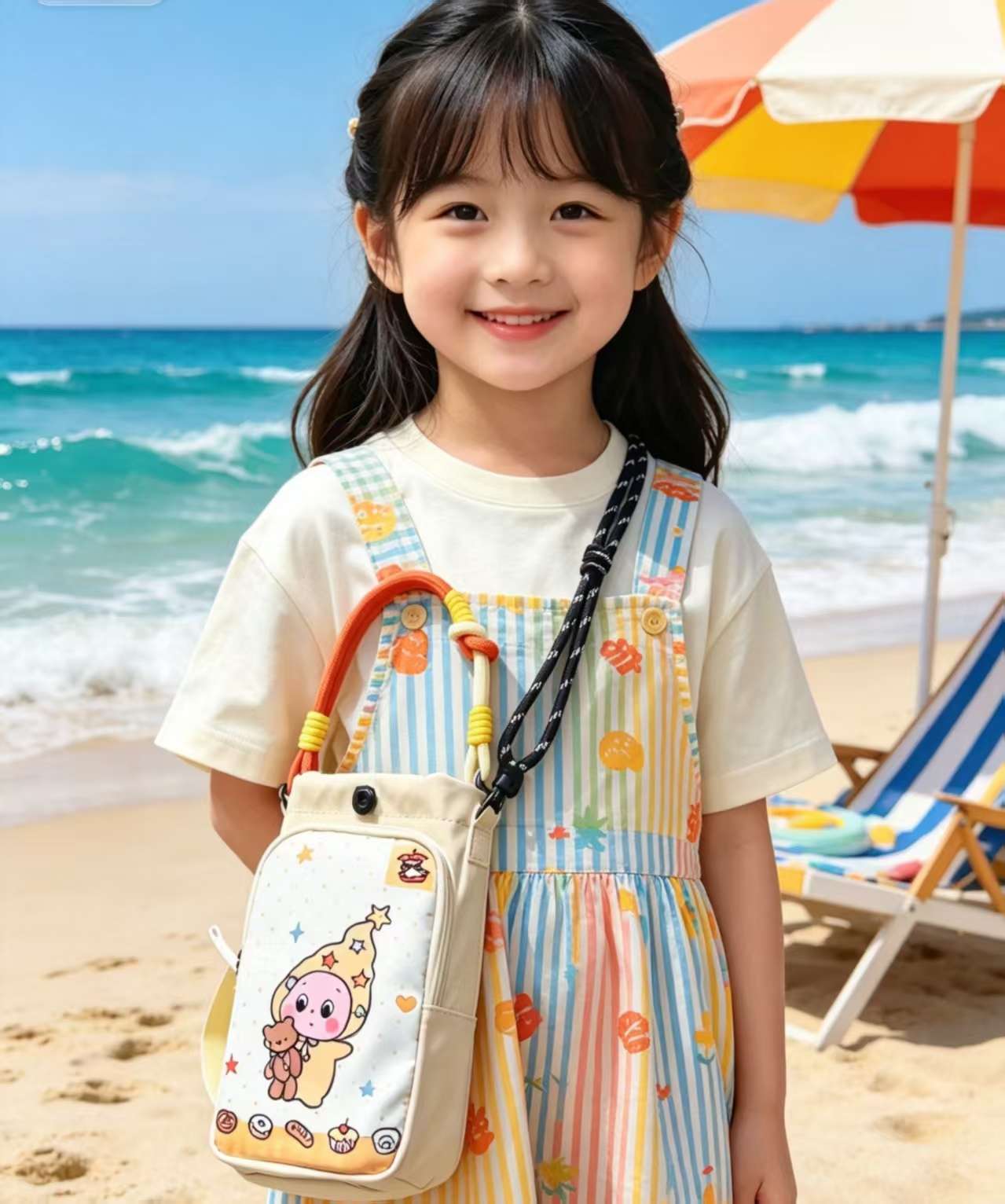 In 2026, the manufacturer's new dopamine single-shoulder bag is a convenient outdoor crossbody bag, a cartoon and cute outdoor water bottle bag, and a fashionable and versatile single-shoulder phone bag detail image 5
