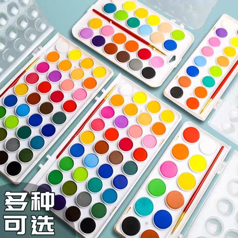 Marley Color Solid Watercolor Powder Compact Set 12-color, 16-color, 28-color, 36-color watercolor paint blocks specifically for children and adults Item Picture