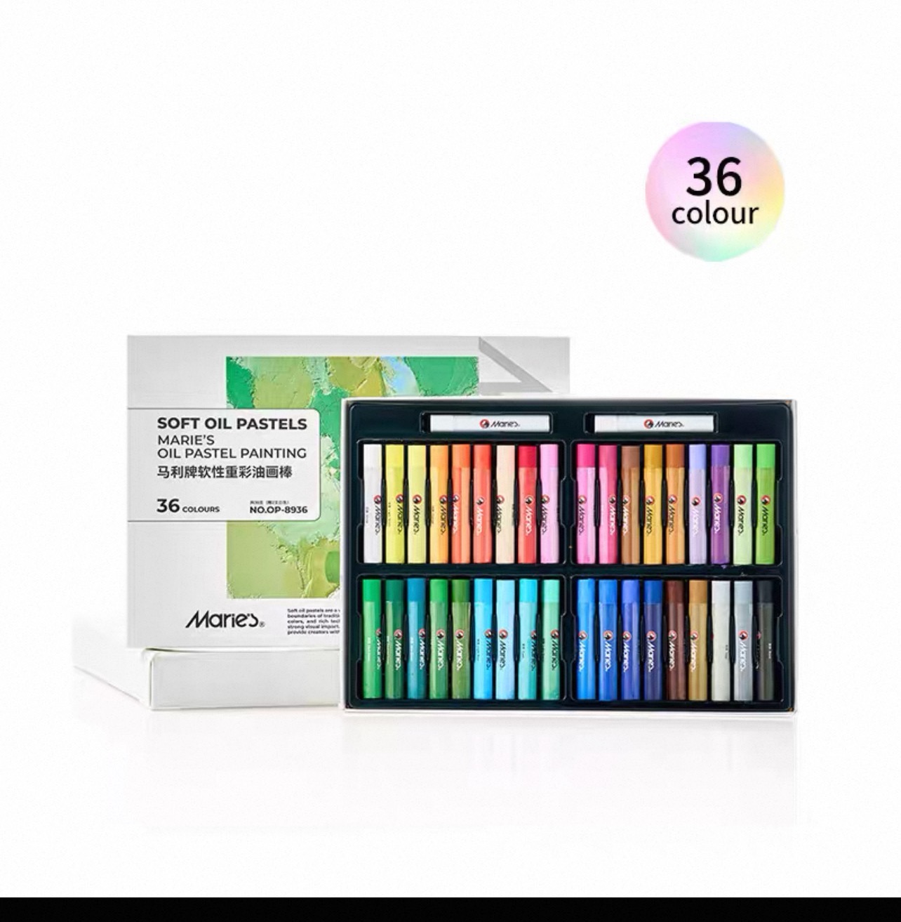 马利 软性重彩油画棒24色36色48色安全软蜡笔可水洗 Application Scenario