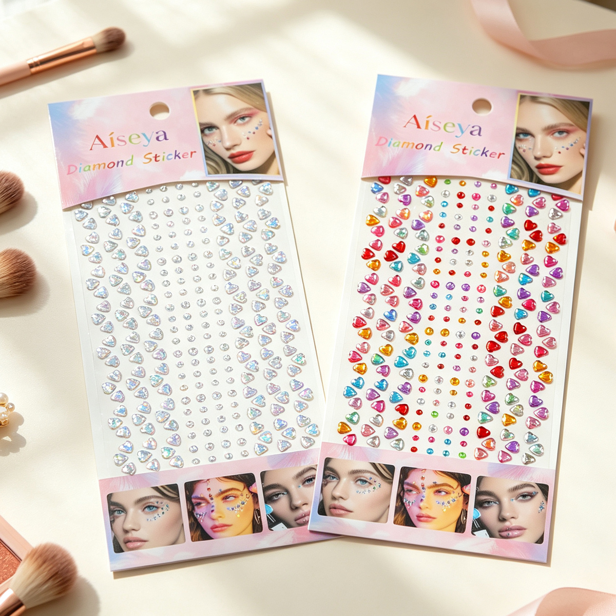 الملصق الليزري المحب الملصق الملصق الوجه والوجه، المثقاب المجسم بالأظافر، المثقاب، المكياج، المسرح، المكياج الوجه Specification image