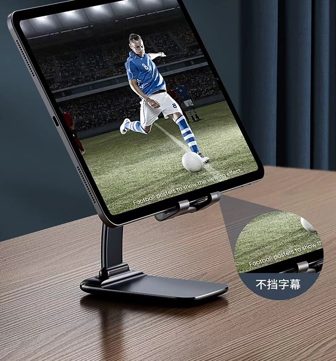 Creative lazy person desktop bedside phone stand, portable multi-functional folding and retractable live streaming aluminum alloy phone stand Item Picture