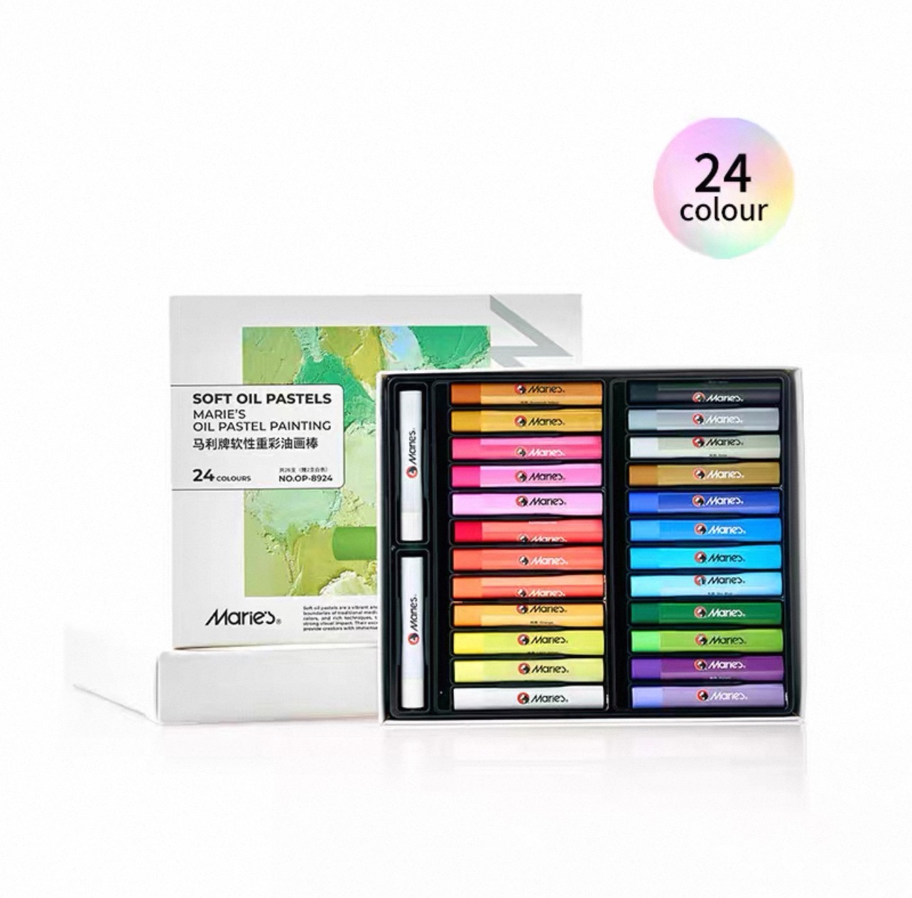 Marley Soft heavy Color oil pastels 24-color, 36-color, 48-color safe soft crayons washable