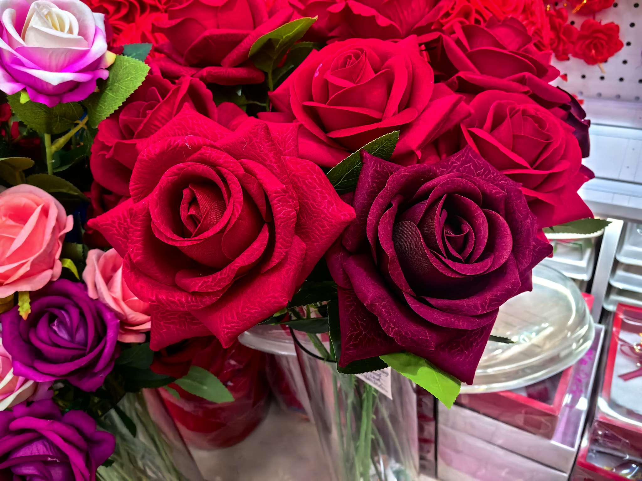 Single rose, Valentine's Day rose, artificial rose, gift flower, wedding and festive supplies, embossed large-horn rose artificial bouquet detail image 13