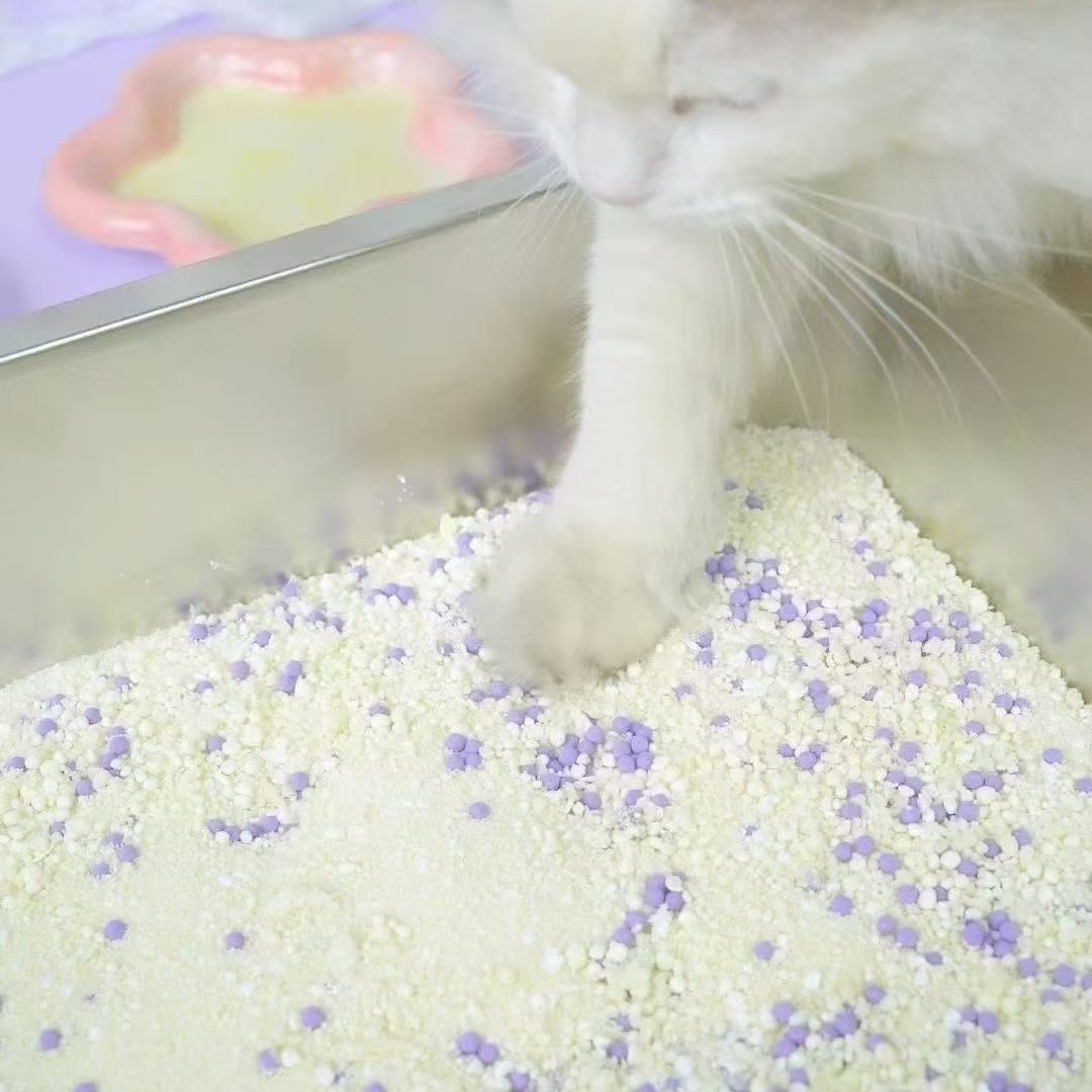 木薯猫砂厂家拿样防臭低尘易结团清香祛味吸水猫咪猫砂1.2kg豆腐猫砂木薯沙详情9