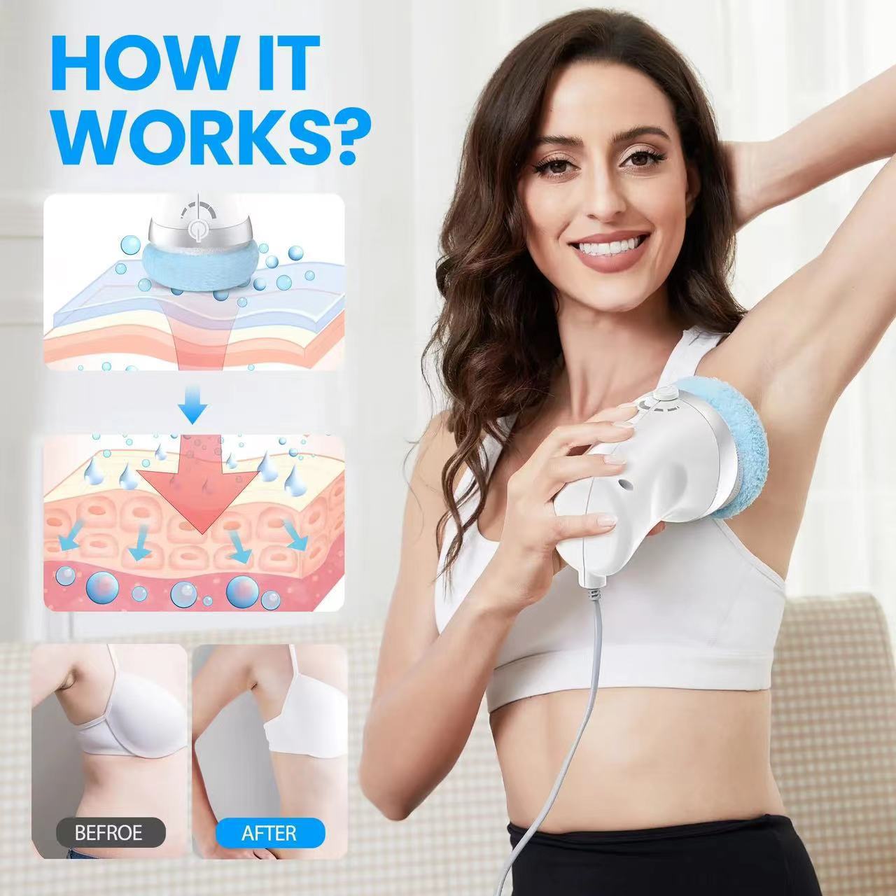 Multi-functional fat pushing machine, massager, vibration massager, household electric massage hammer, full-body health care massage equipment Specification image