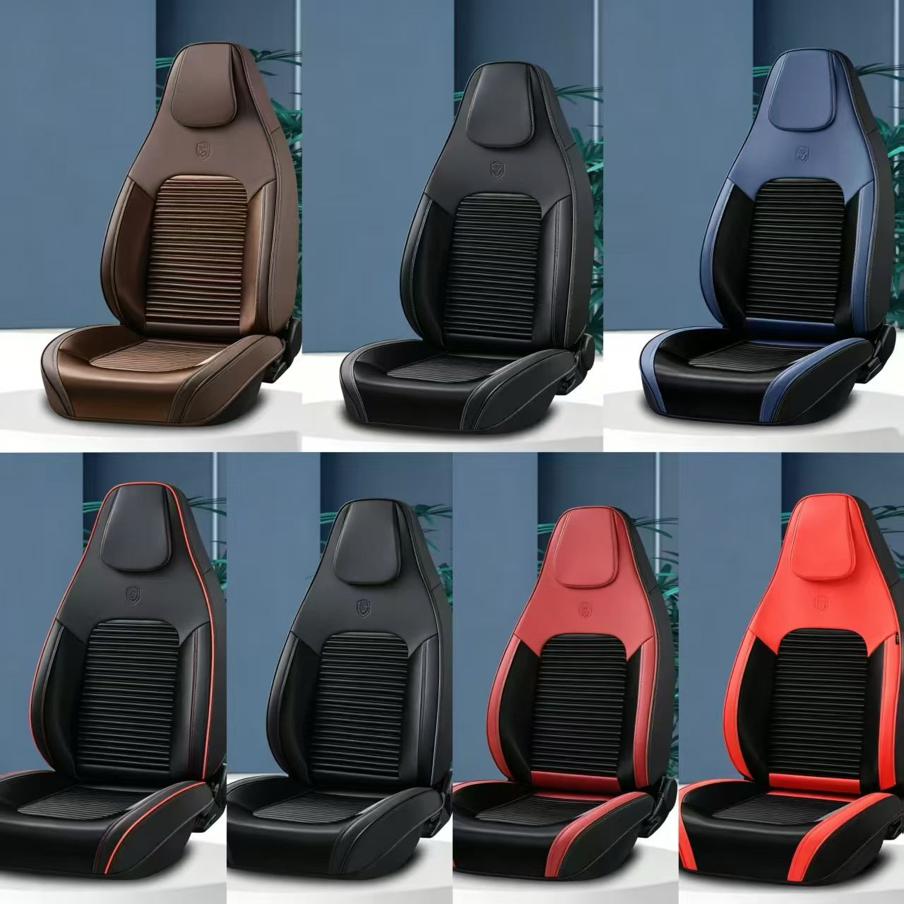 Gel memory foam universal car seat cushion set, breathable and anti-slip head body auto parts detail image 9