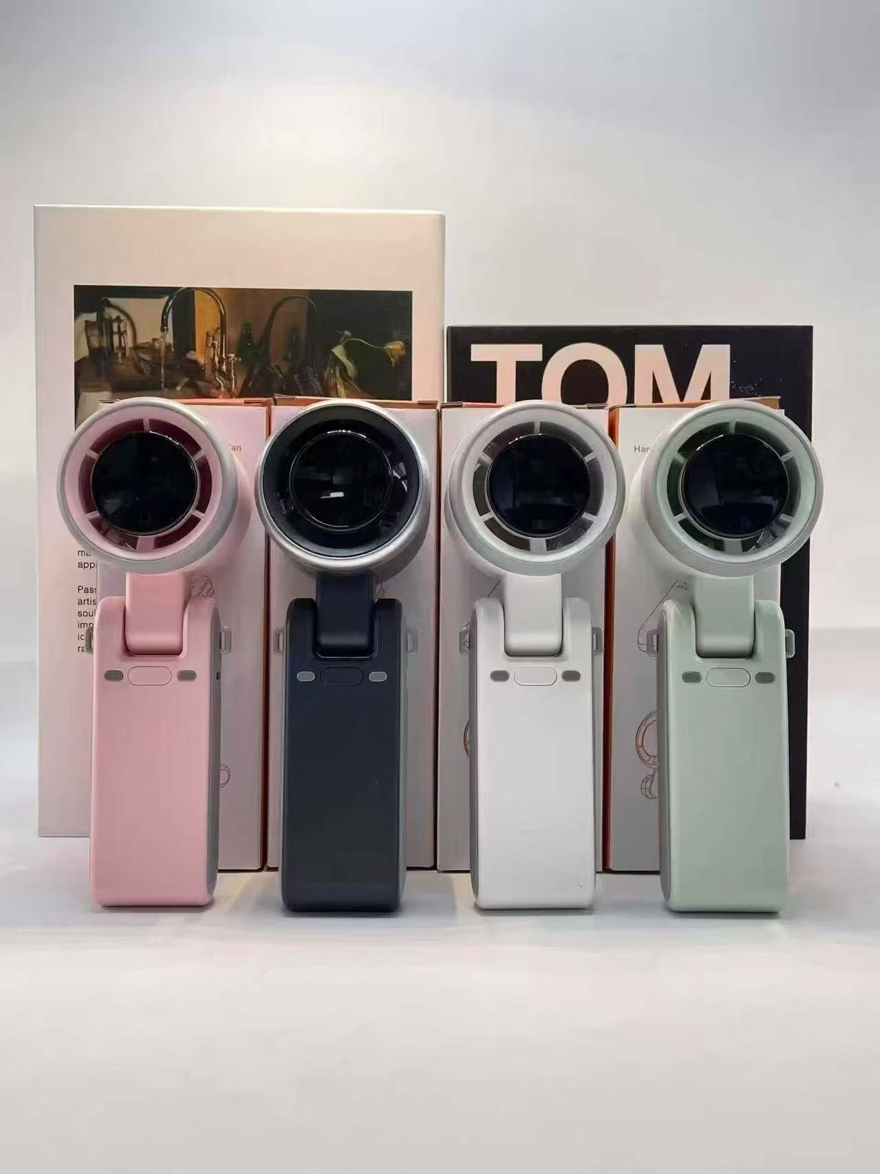 Mini electric fan, long-lasting rechargeable, home, office, student dormitory, desktop folding fan detail image 2