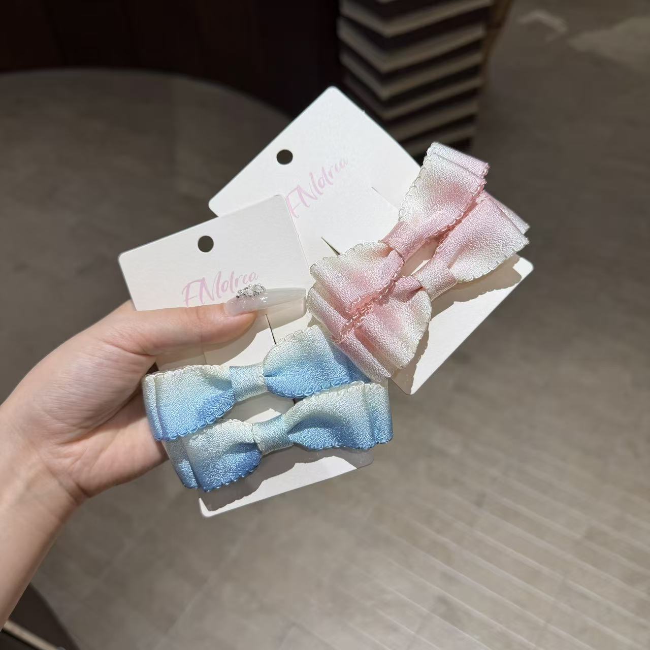 韩版爆款春夏蝴蝶结侧边刘海夹 头戴甜美清新少女专用发卡 发饰弹簧夹饰品发夹
