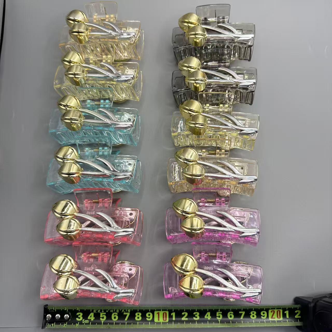 透明方块金属郁金花抓夹网红爆款人气流行头夹女生盘发神器饰品配件