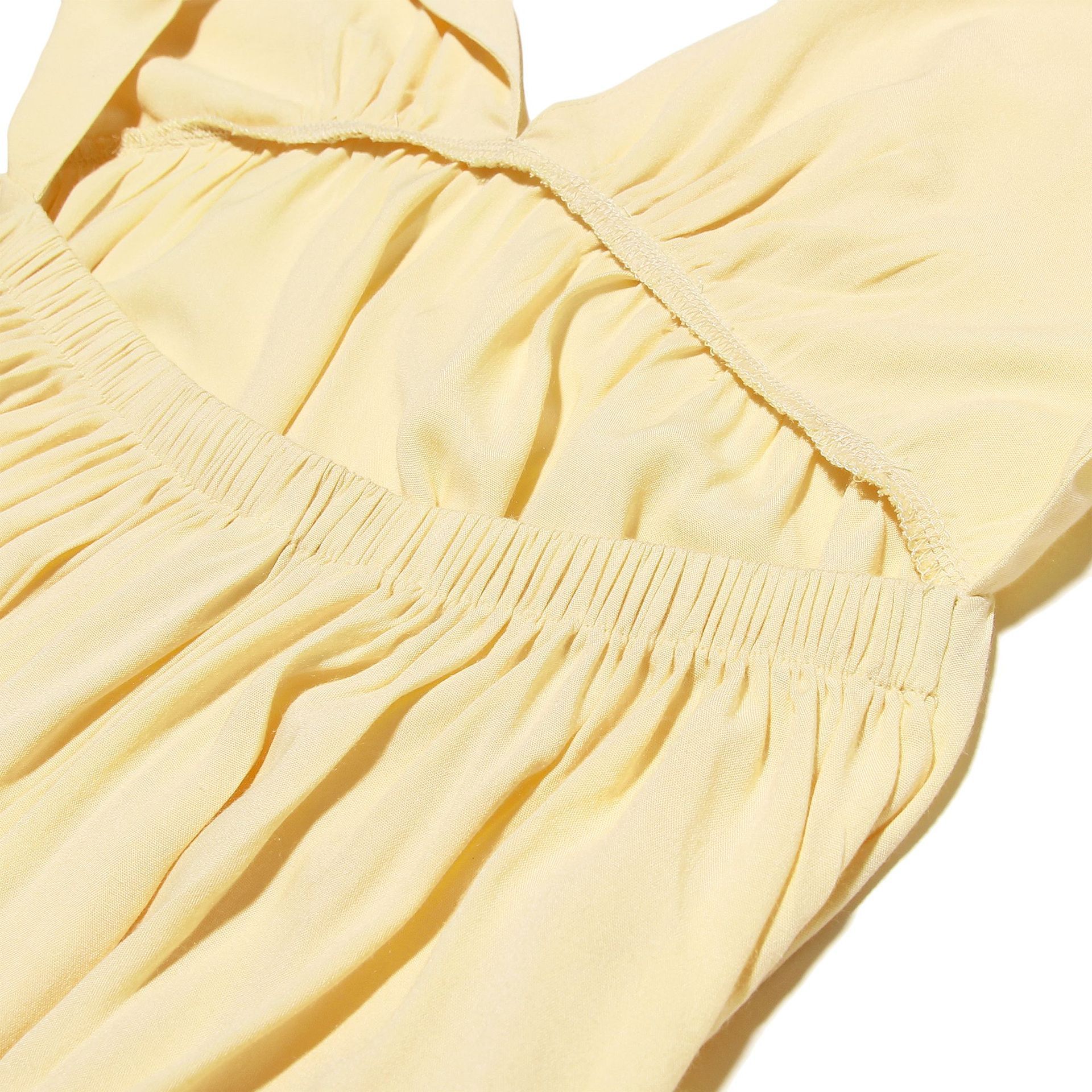 Hot Girls' 2026 summer outfits: Sexy V-neck backless seaside vacation dress, halter dress, sweet and spicy style long dress Item Picture