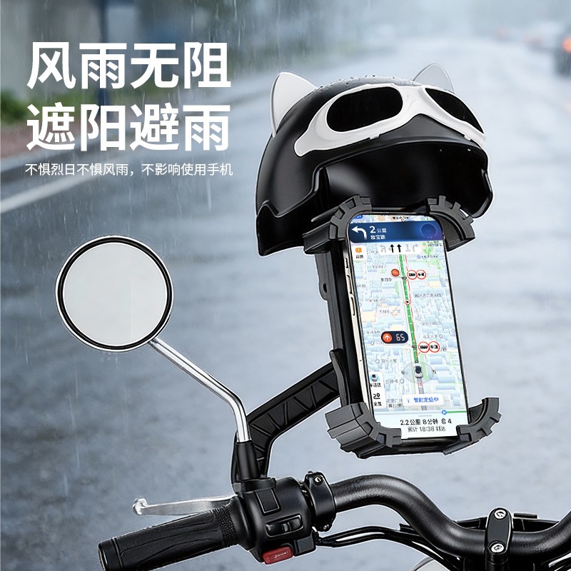 YC29 Food Delivery rider Navigation Bicycle phone stand clip Small helmet Plastic phone stand Electric battery motorcycle phone stand pic 14