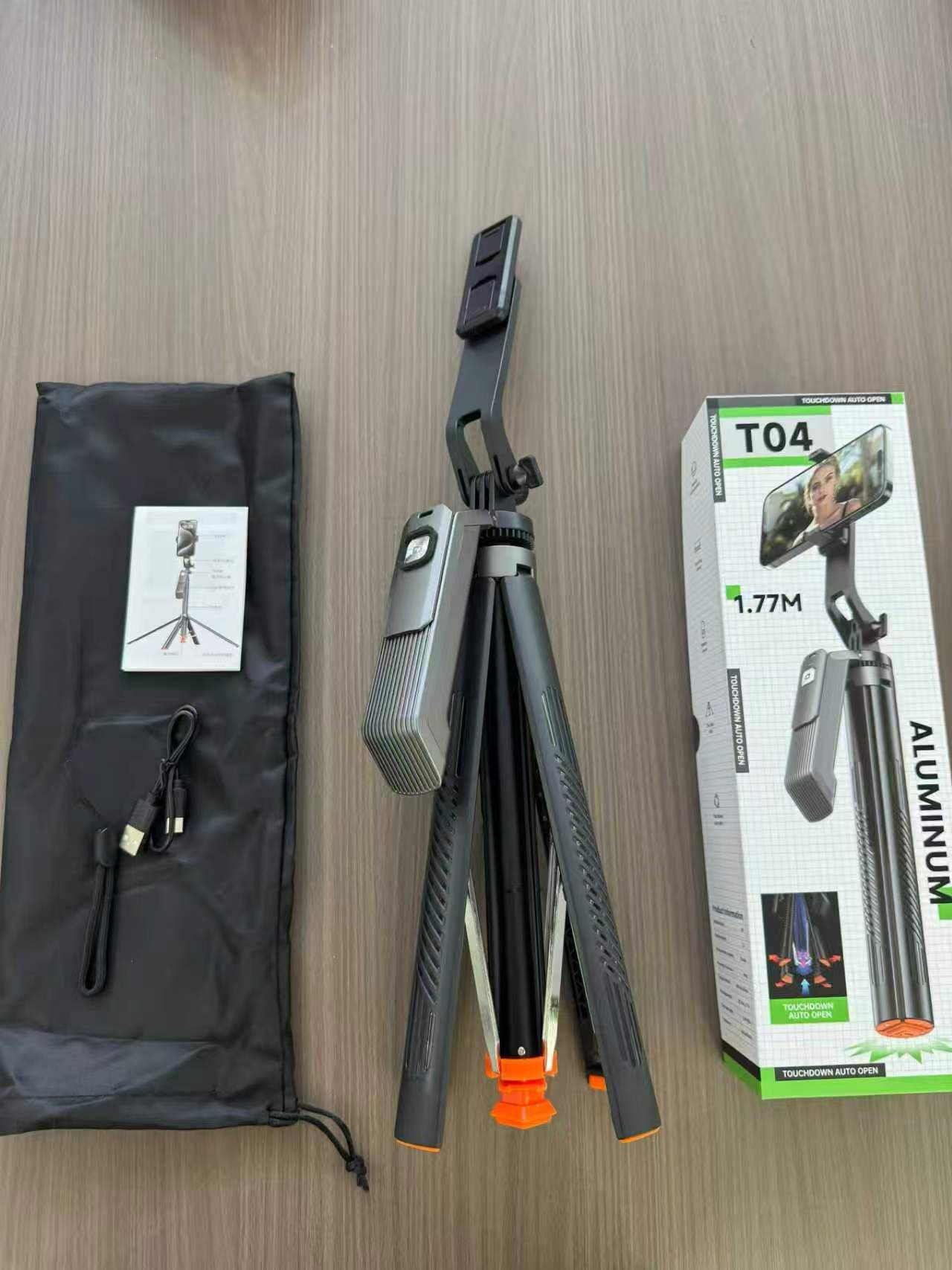 Face AI tracking selfie stick, universal tracking gimbal for mobile phones, handheld stabilizer, travel Vlog straight details Picture