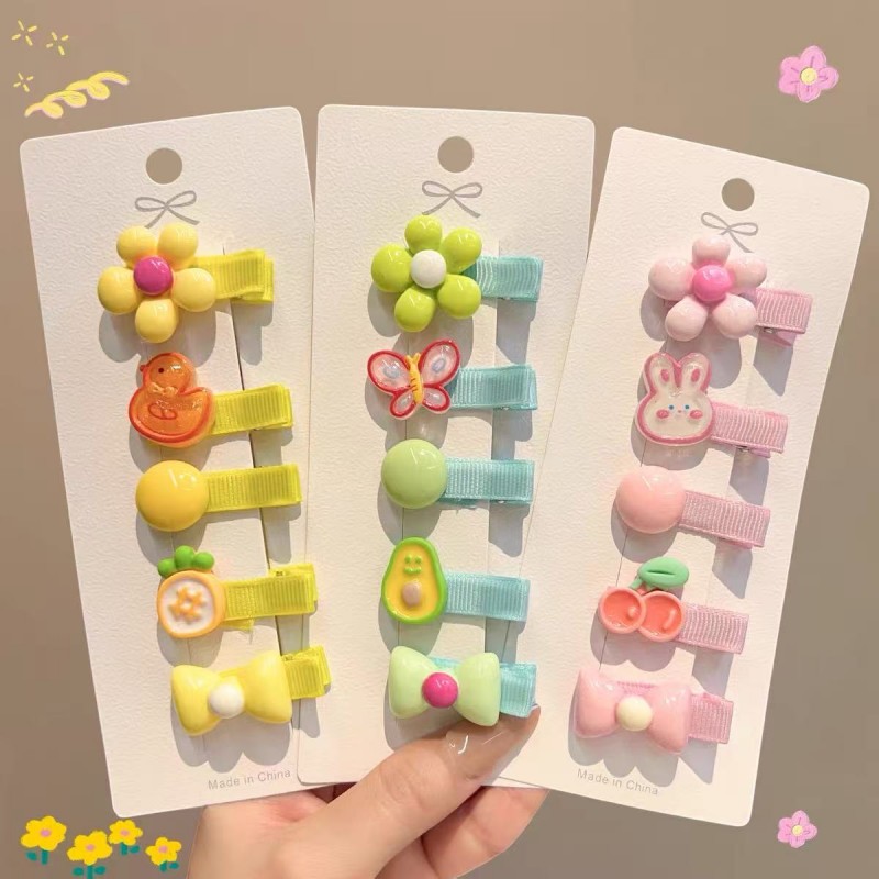 Cute baby cartoon headwear, fully wrapped fabric, super sprouting card, sweet and versatile, no hair damage, children's hair accessory and hair clip Item Picture