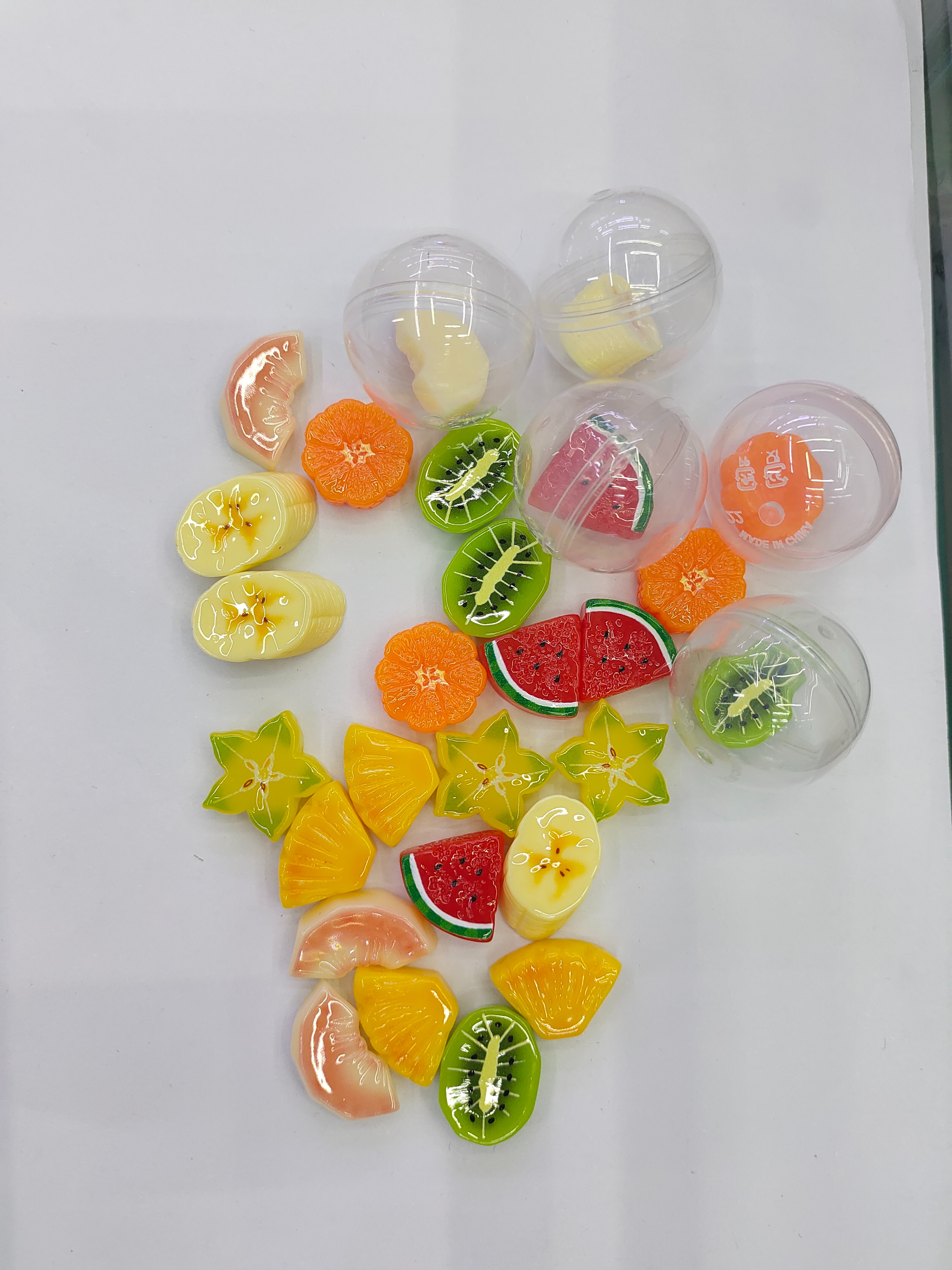 32mm egg + Mini Miniature simulated fruit Series 2 Food Play resin diy jewelry accessories Gashapon toys can hold 32mm eggs undefined