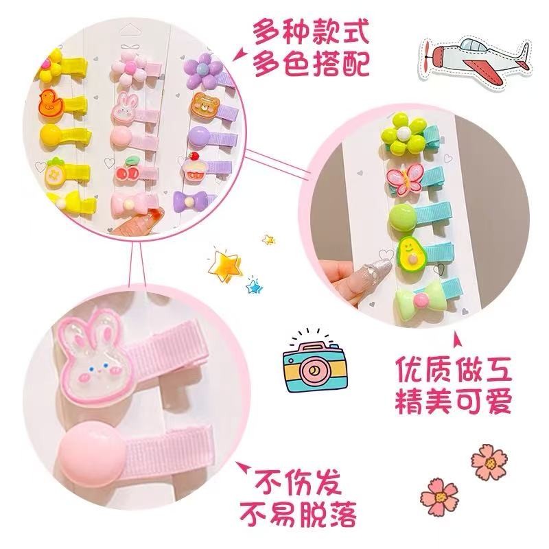 Cute baby cartoon headwear, fully wrapped fabric, super sprouting card, sweet and versatile, no hair damage, children's hair accessory and hair clip Specification image
