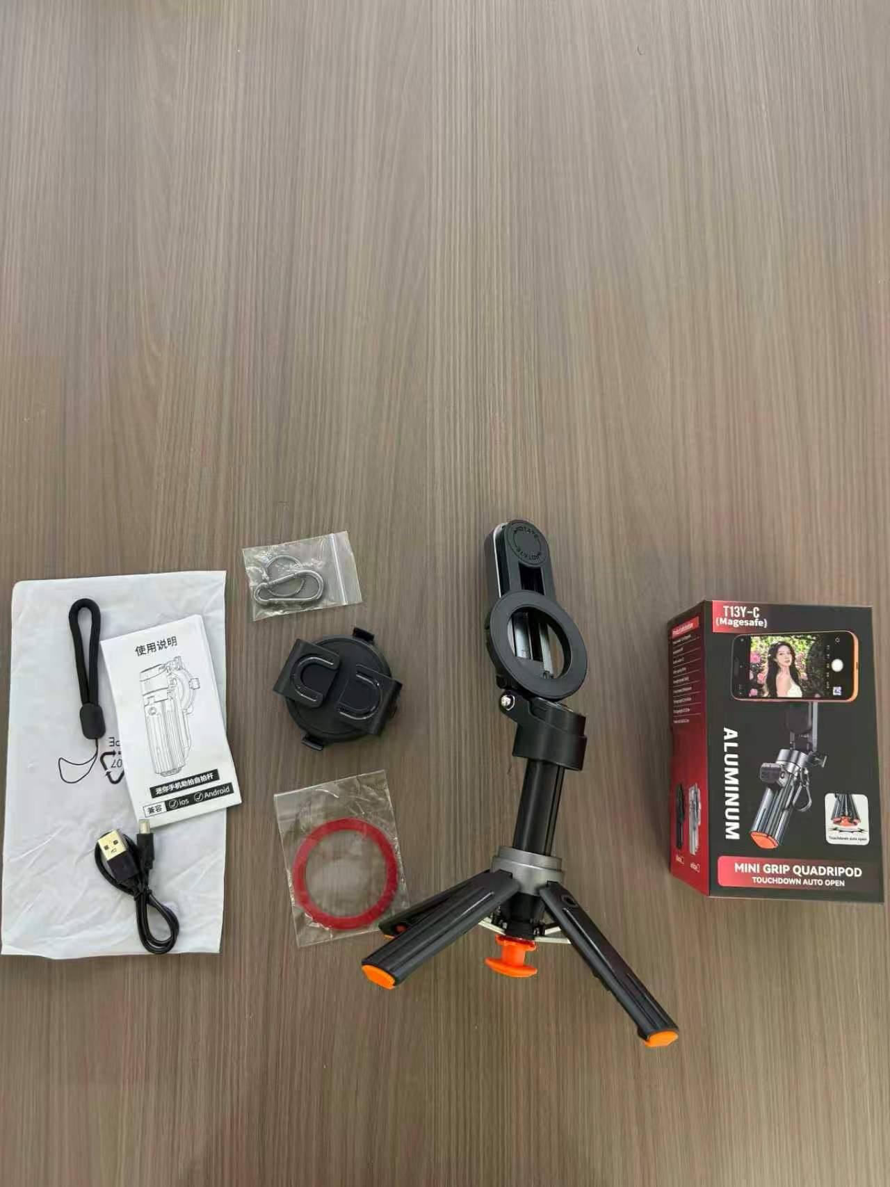 New facial AI tracking selfie stick, universal mobile phone tracking gimbal, handheld stabilizer, travel Vlog details Picture