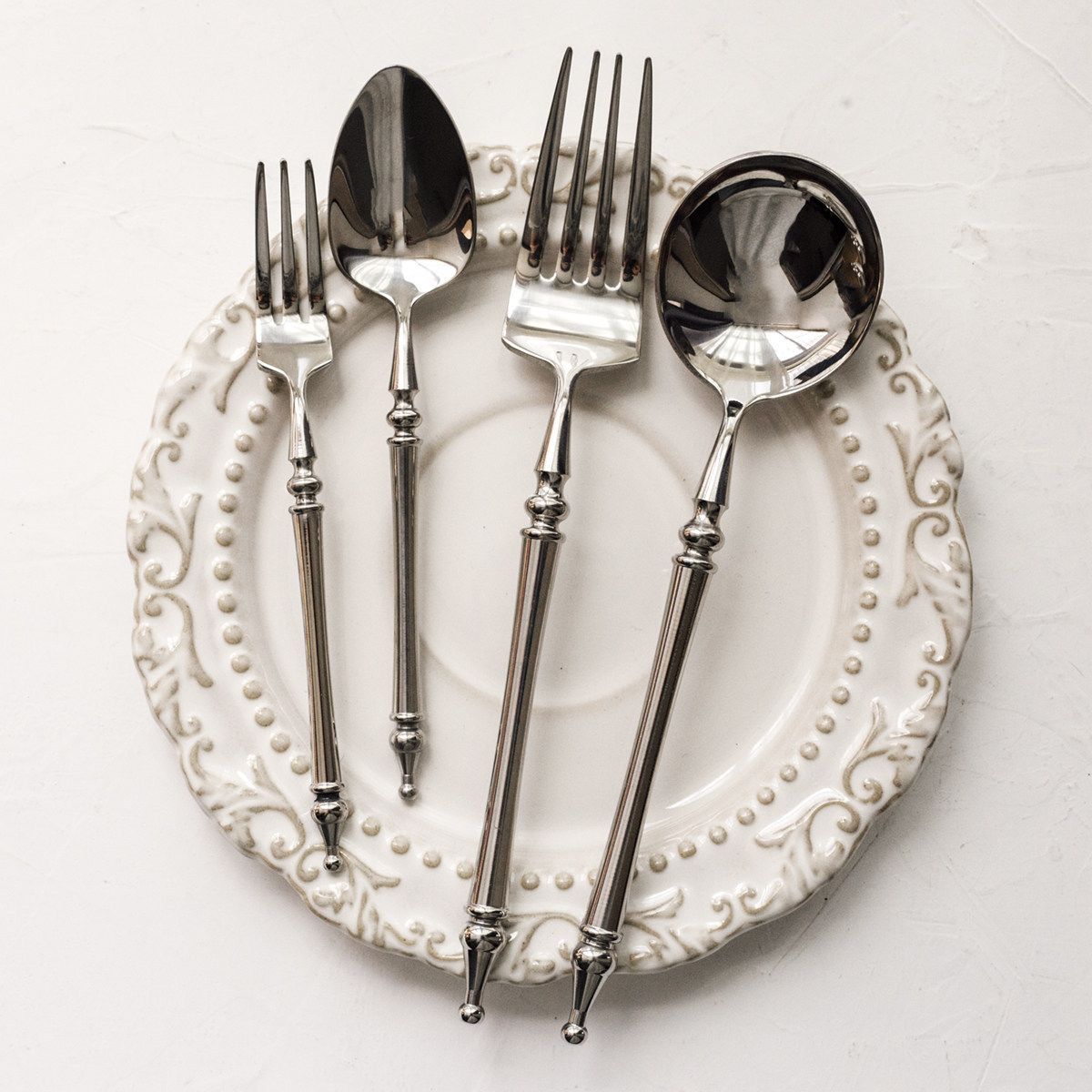 Legendary 304 stainless steel Western tableware, creative hotel restaurant high-end steak knife, fork, spoon, dessert fork and spoon set Specification image