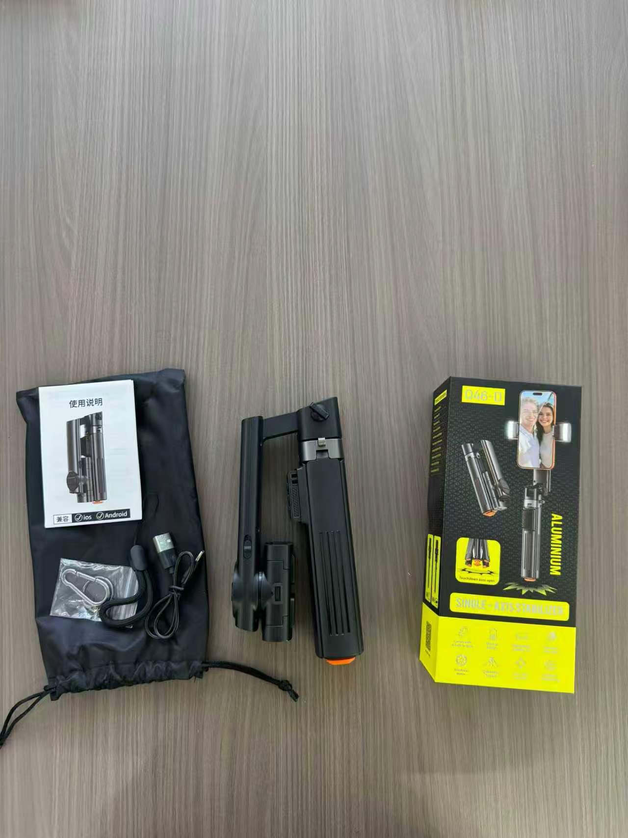 New facial AI tracking selfie stick, mobile phone universal tracking gimbal, handheld stabilizer, travel live streaming details Picture