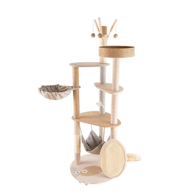 Wholesale and customization of cat climbing frames, large integrated cat frames, cat trees, cat jumping platforms, one-piece consignment of sisal, cross-border trade Application Scenario
