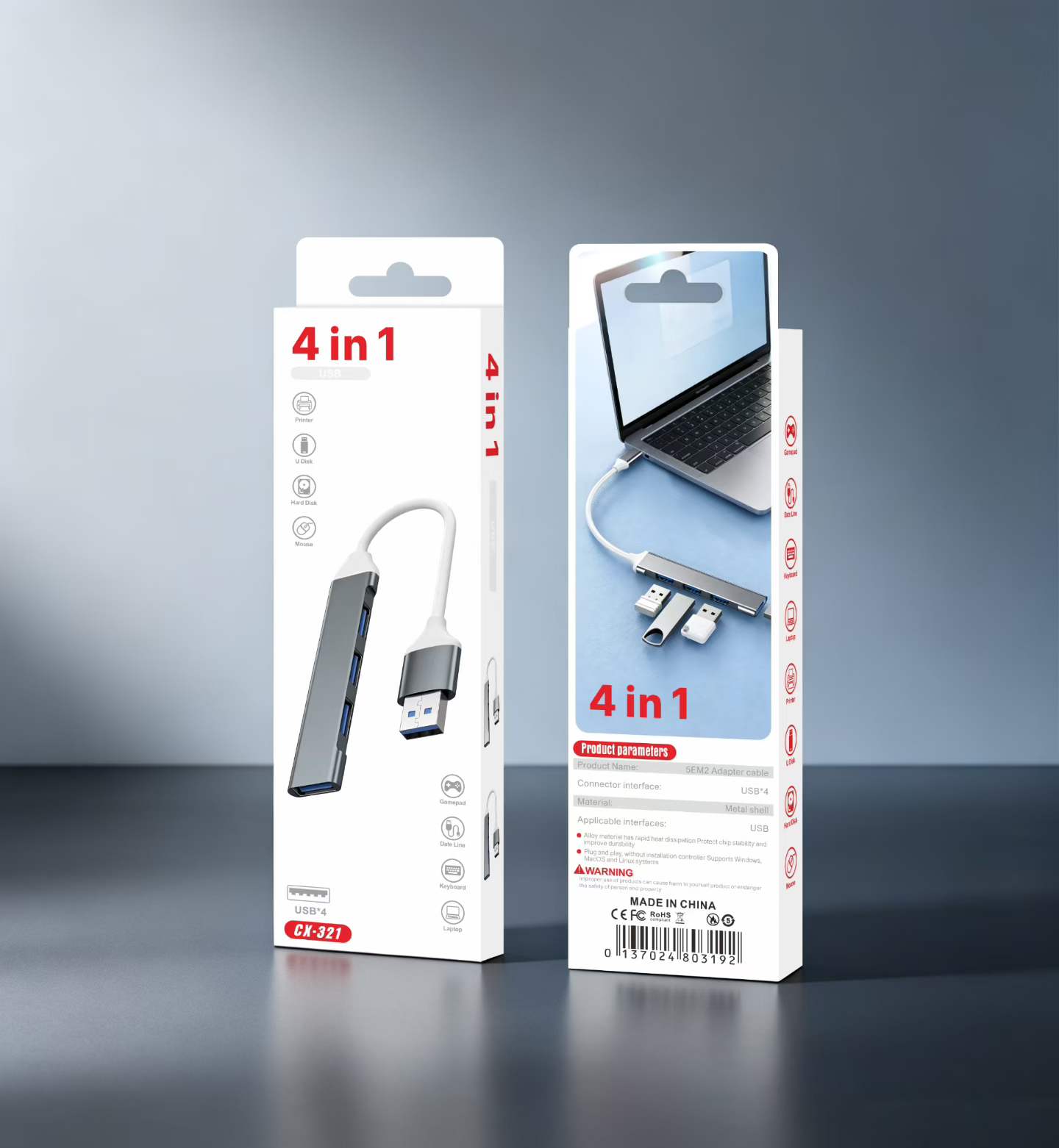 TypeC八合一转笔记本电脑扩展坞usb3.0扩展器一拖八高速USB分线器手机充电器充电器 detail image 1