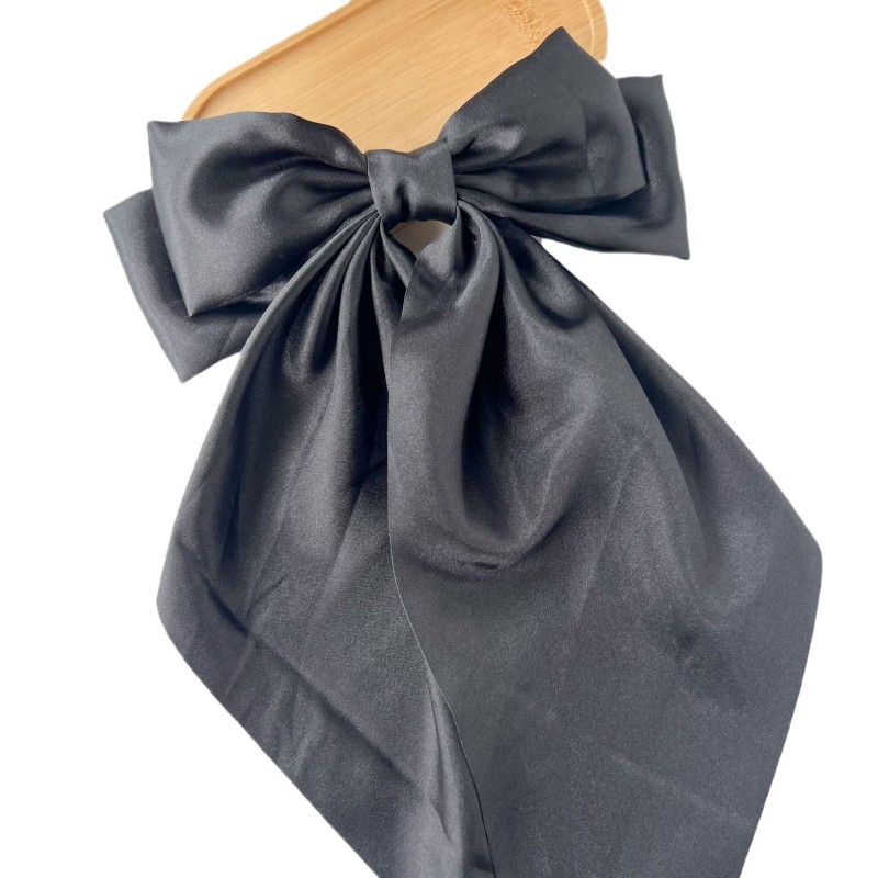 Cross-border bestsellers: Colorful bow ribbon, large hairpin, scratch-off, spring clip, solid-color back hairpin, women's hair accessory Item Picture