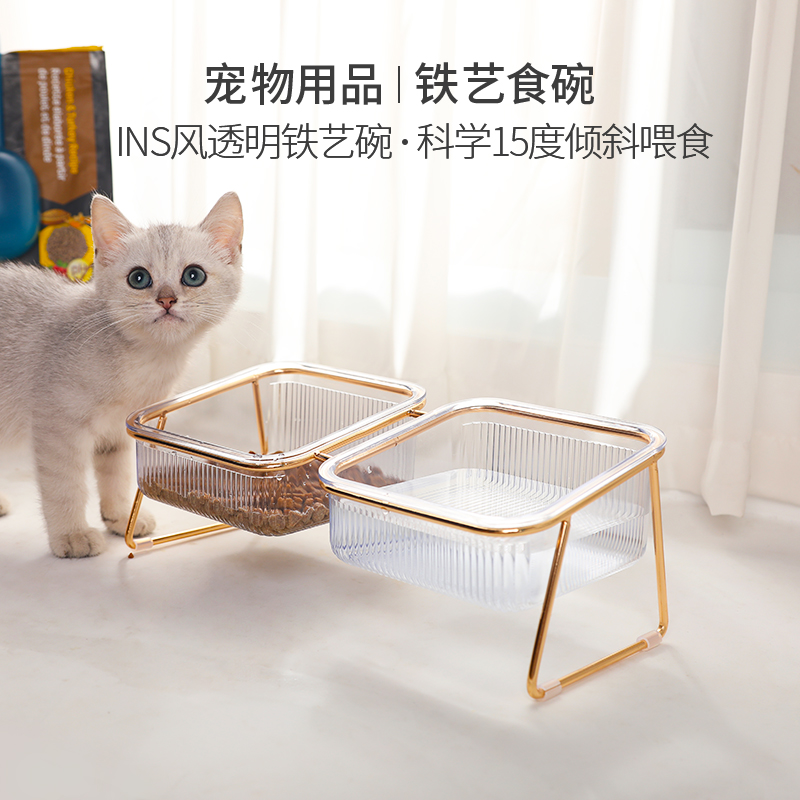 猫咪喂食碗狗碗猫盆通用款饮水机猫狗碗宠物用品跨境宠物用品