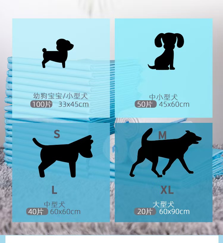 宠物清洁尿片加大加厚护理垫狗狗尿垫训练垫防渗透尿不湿宠物厕所一件代发批发多规格下单请联系客服详情12