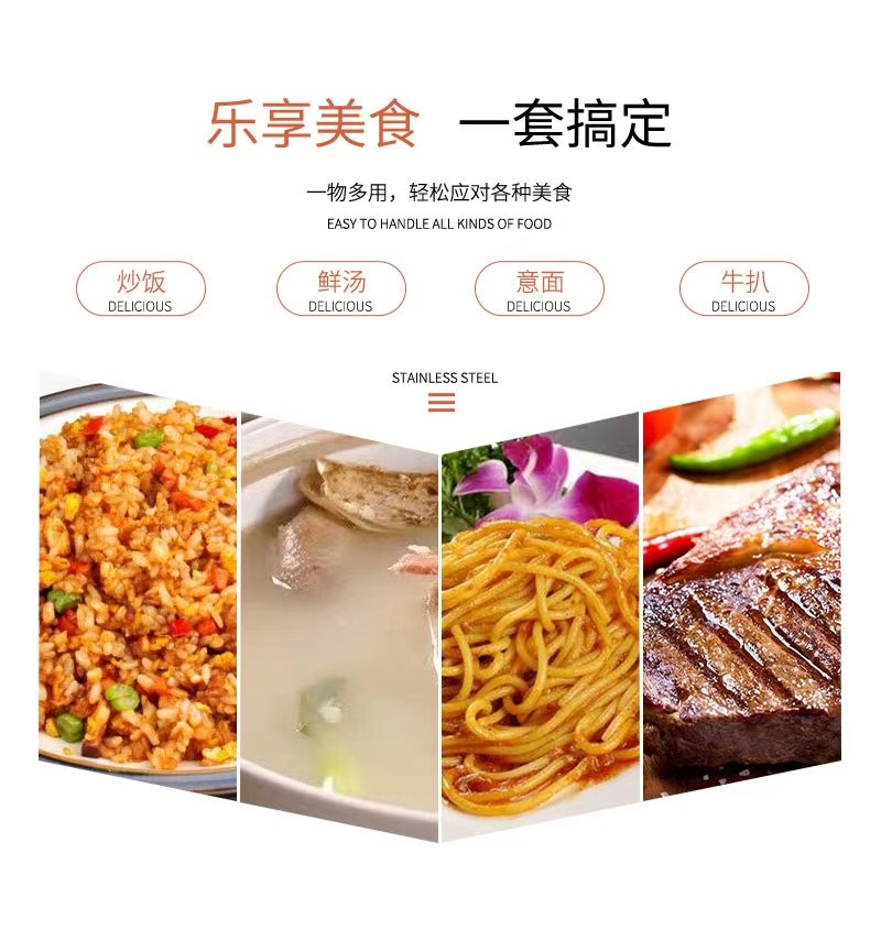 410 Little Waist Stainless Steel Tableware Hotel Western Cuisine Steak Knife and Fork Cross-border European Main Course knife, fork and spoon Set 4-piece set pic 5