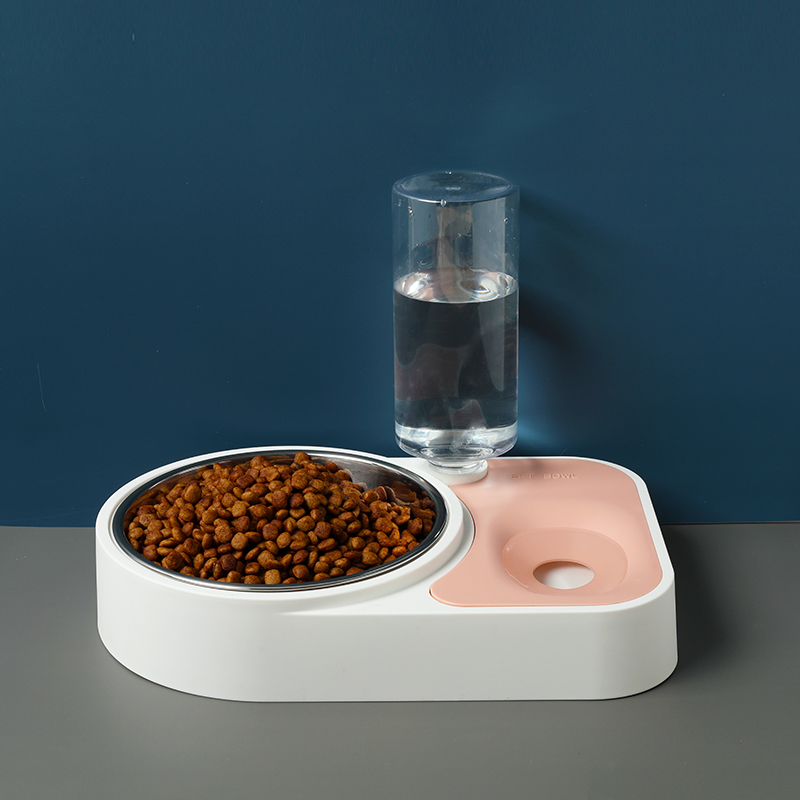Dog bowl moisture-proof mouth dual-purpose pet bowl, cat automatic water feeder, pet double-bowl automatic drinking basin, pet supplies