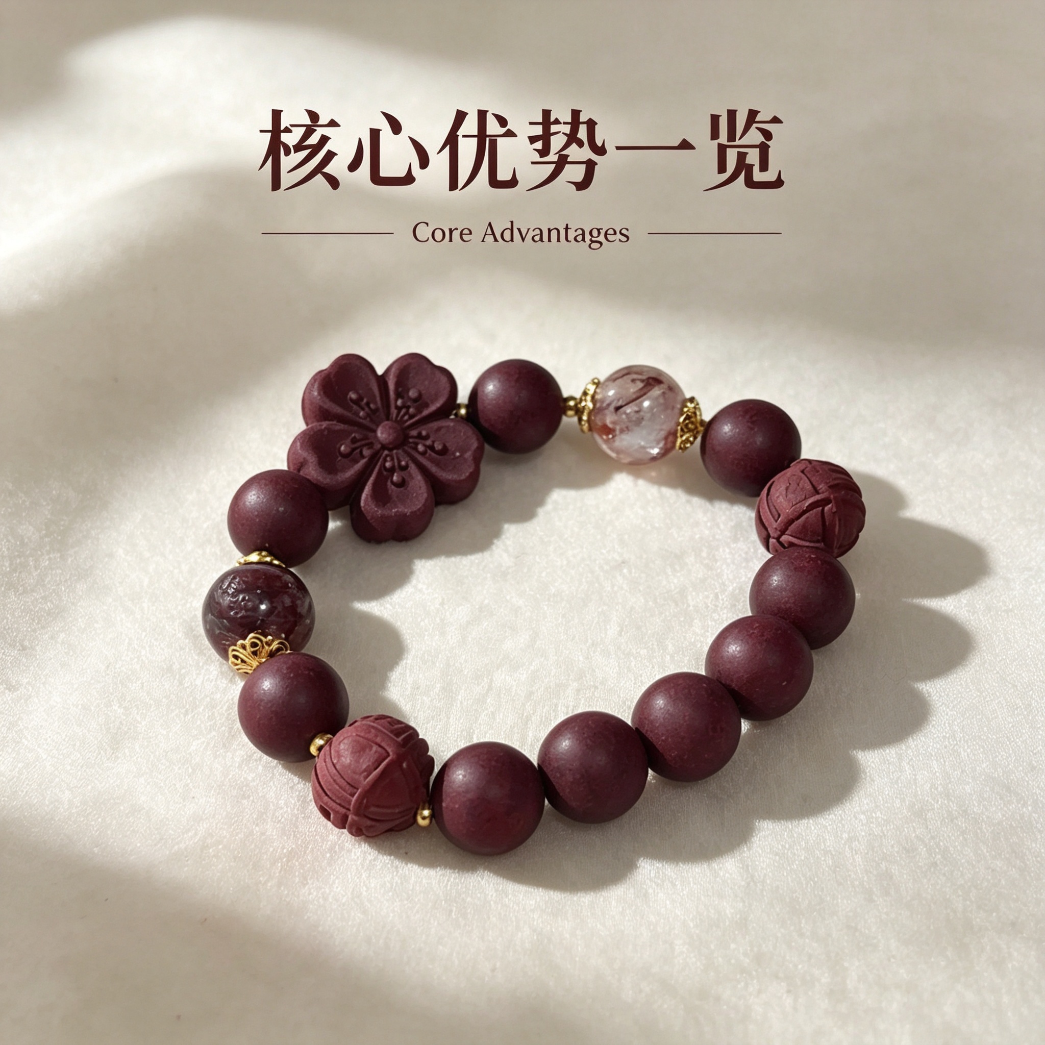手串/中药手串/水晶手工串/合香珠手串/文玩产品图