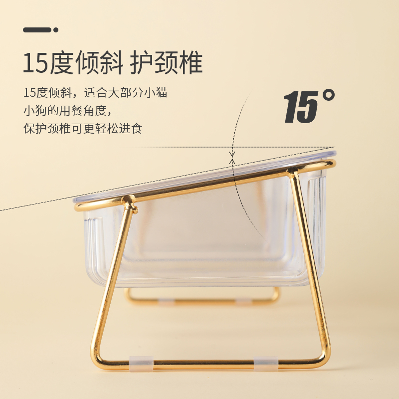 Cat feeding bowls, dog bowls, cat basins, universal water dispensers, cat and dog bowls, pet supplies, cross-border pet supplies Specification image