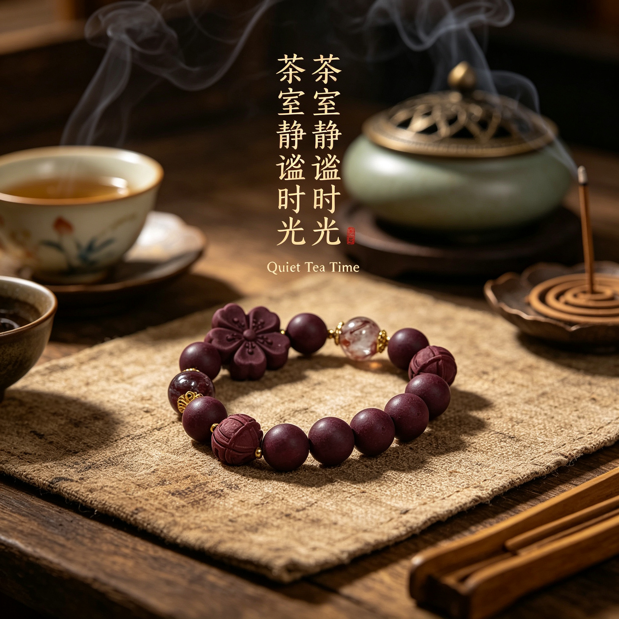 手串/中药手串/水晶手工串/合香珠手串/文玩白底实物图