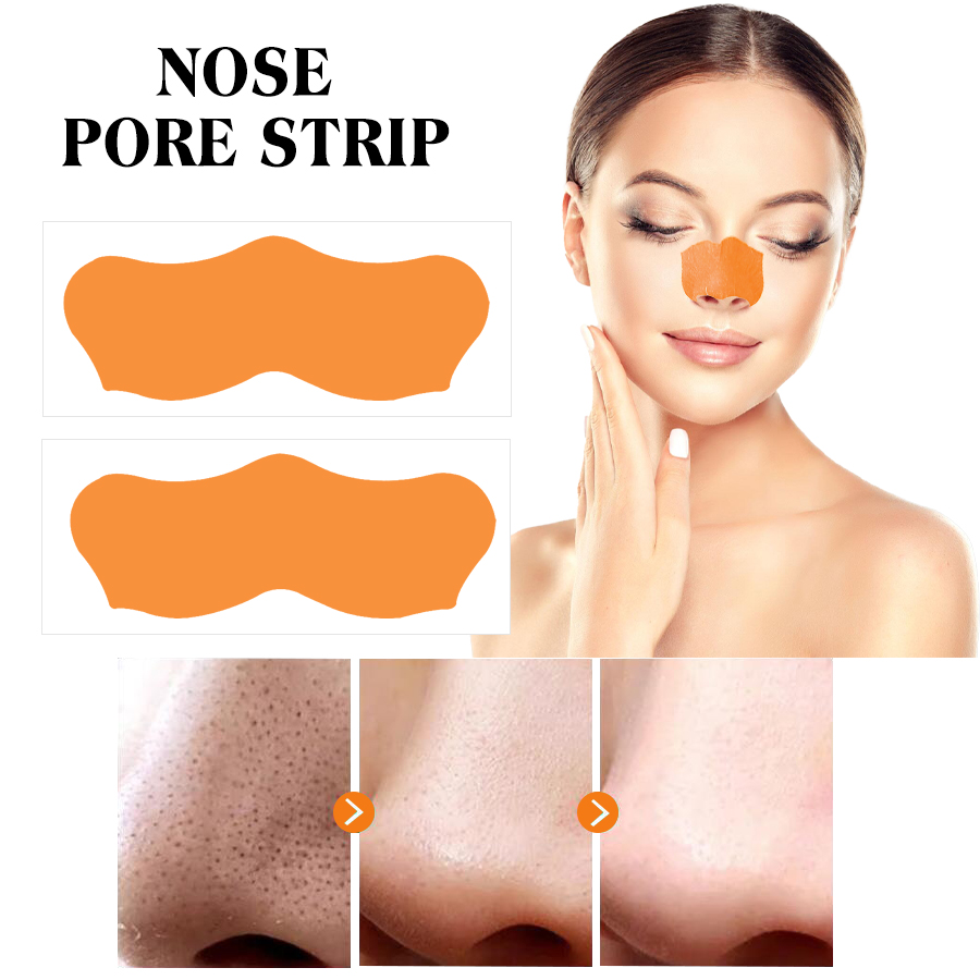 Cross-border factory customized bulk vitamin C blackhead removal nasal patches deeply clean pores and bid farewell to strawberry noses Specification image