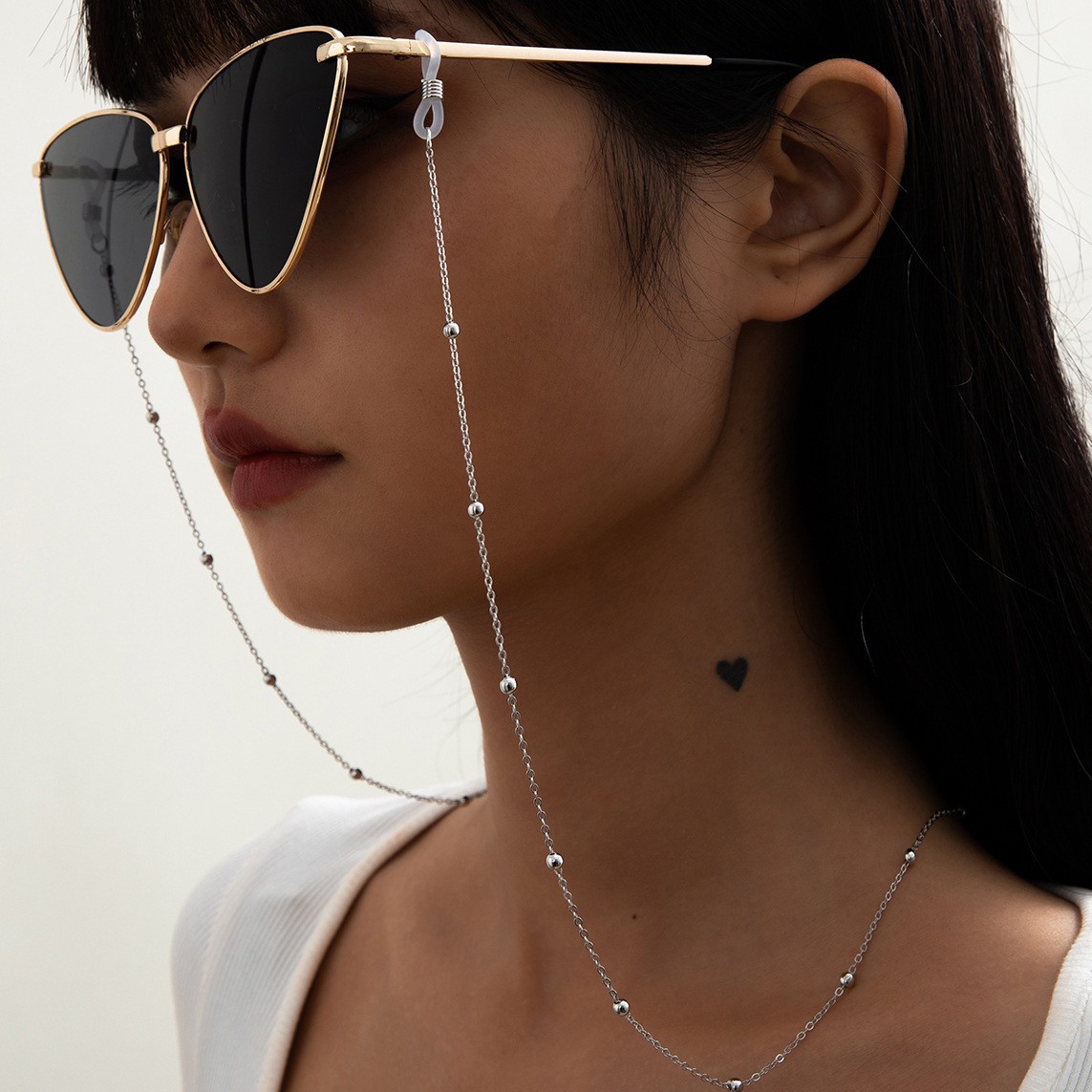 欧美金属眼镜链防丢太阳镜挂链眼睛挂绳防滑链老花镜时尚通勤