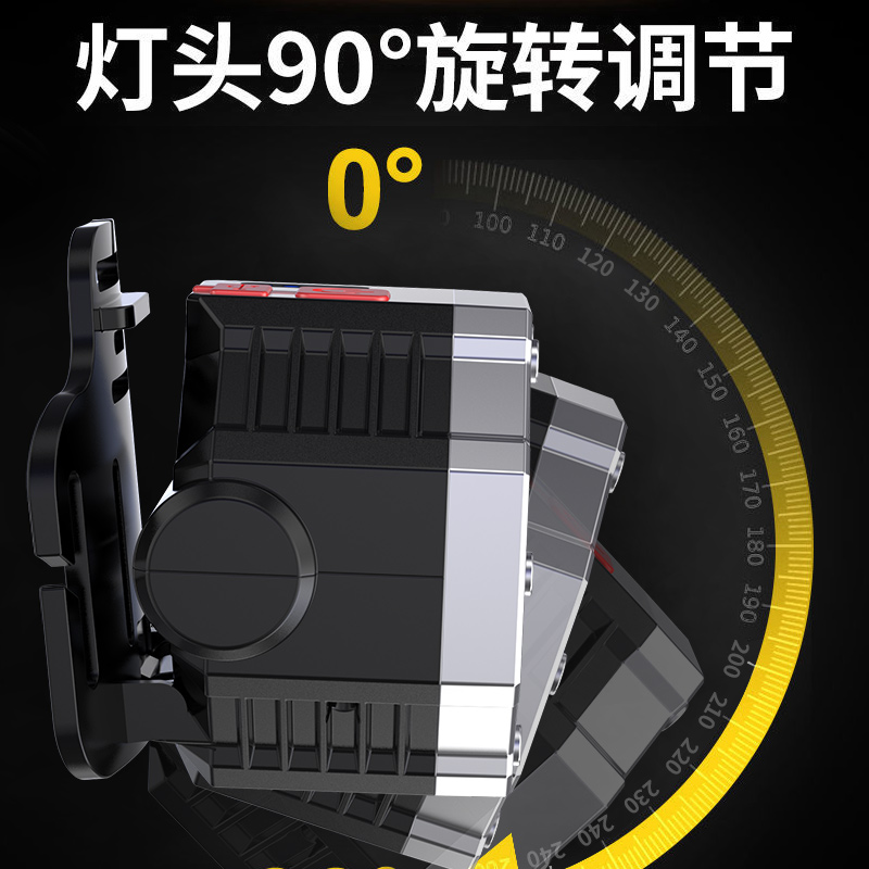 Wushang headlamps, outdoor headlamps, head-mounted nine-head lamps, ultra-bright and long-lasting flashlights, night fishing lamps, and illuminated miner's lamps Specification image