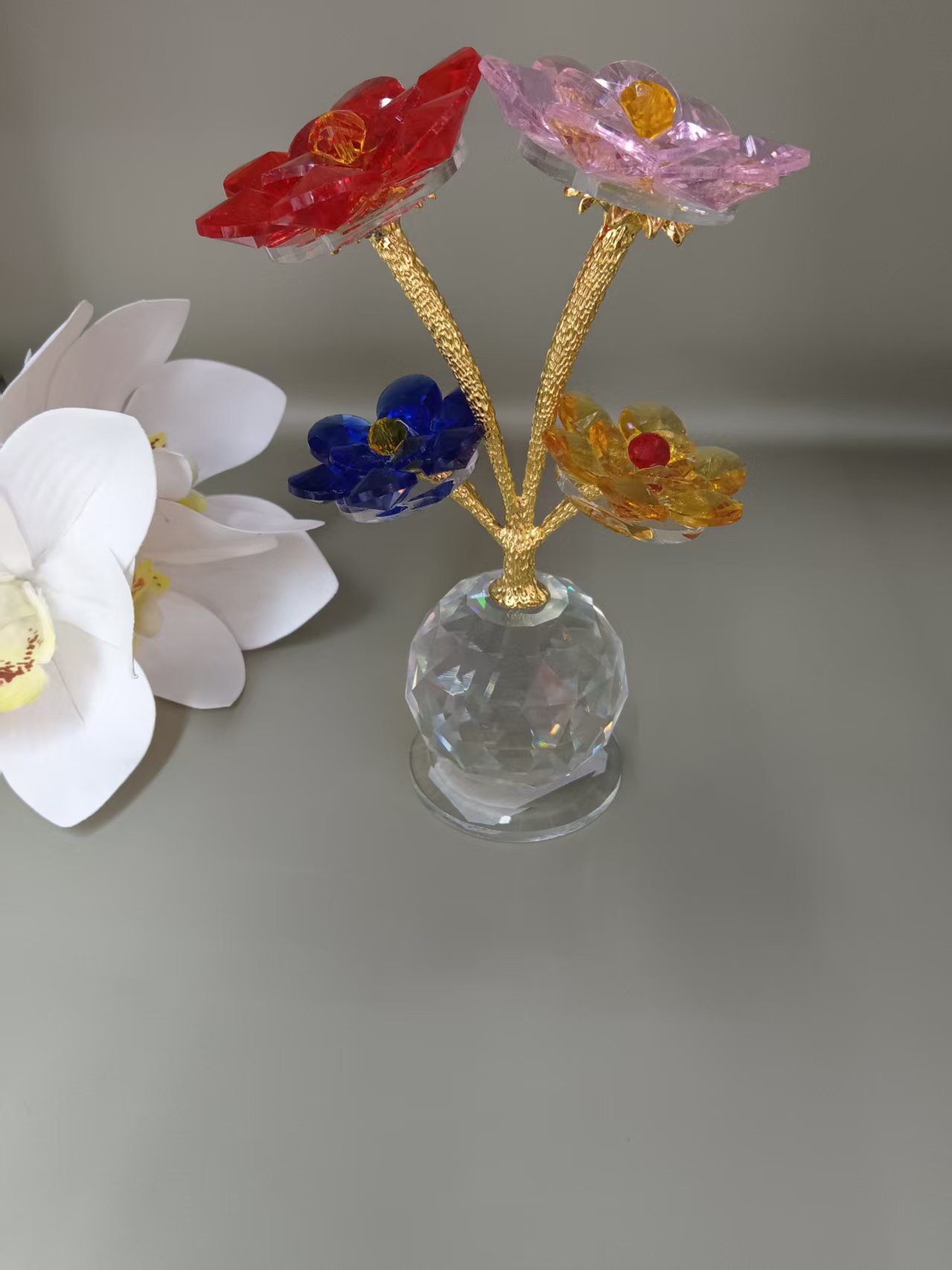 金属水晶花