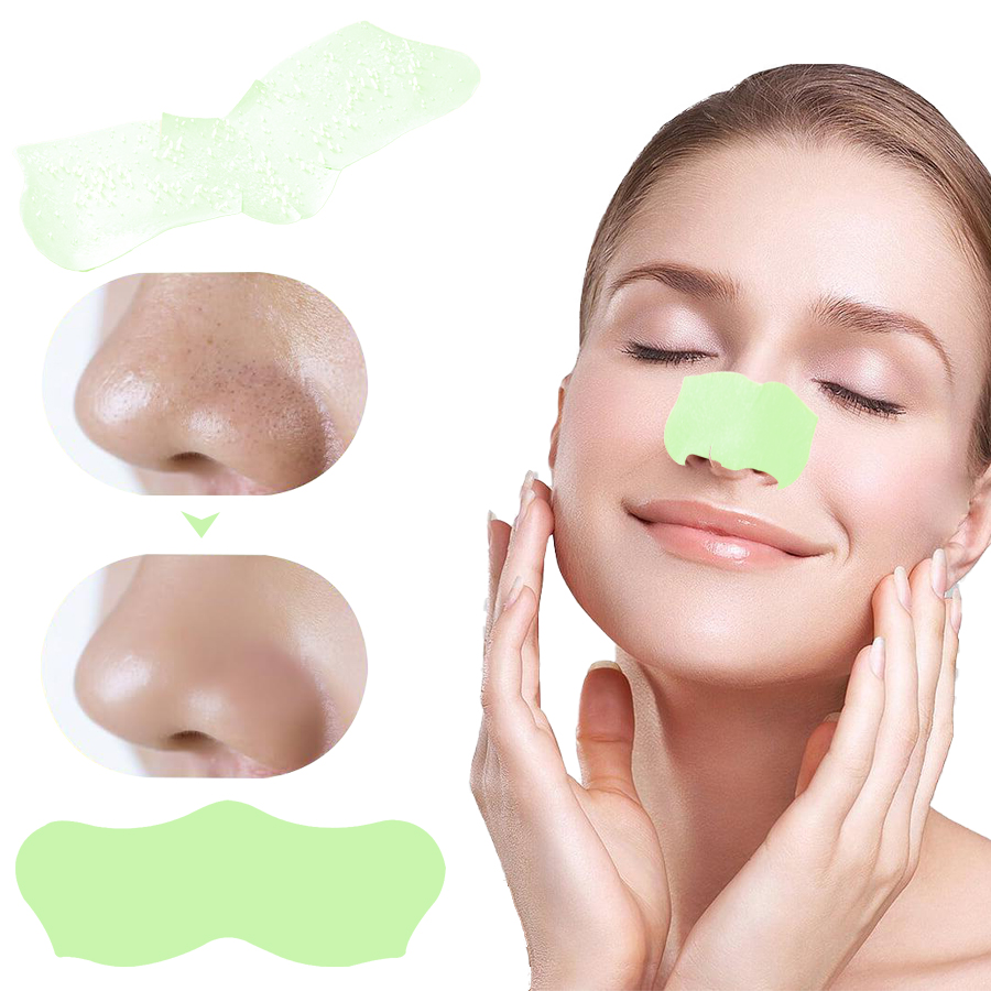 Factory wholesale customized green tea bulk blackhead removal nose patches clean pores, white and black heads, and bid farewell to strawberry noses Specification image