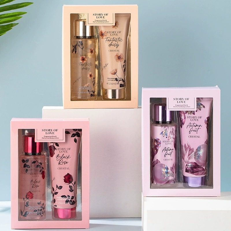 Cross-border foreign trade all-English perfume Body lotion Victoria Perfume Body Lotion Four-piece Set Vietnam Southeast Asia details Picture