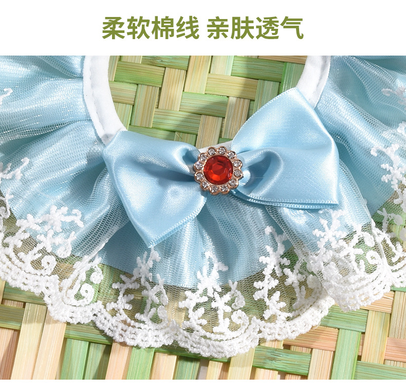 Pet bibs, kitten scarves, gemstone scarves, cat bibs, lace bows, saliva wipes, cross-border export wholesale pic 5