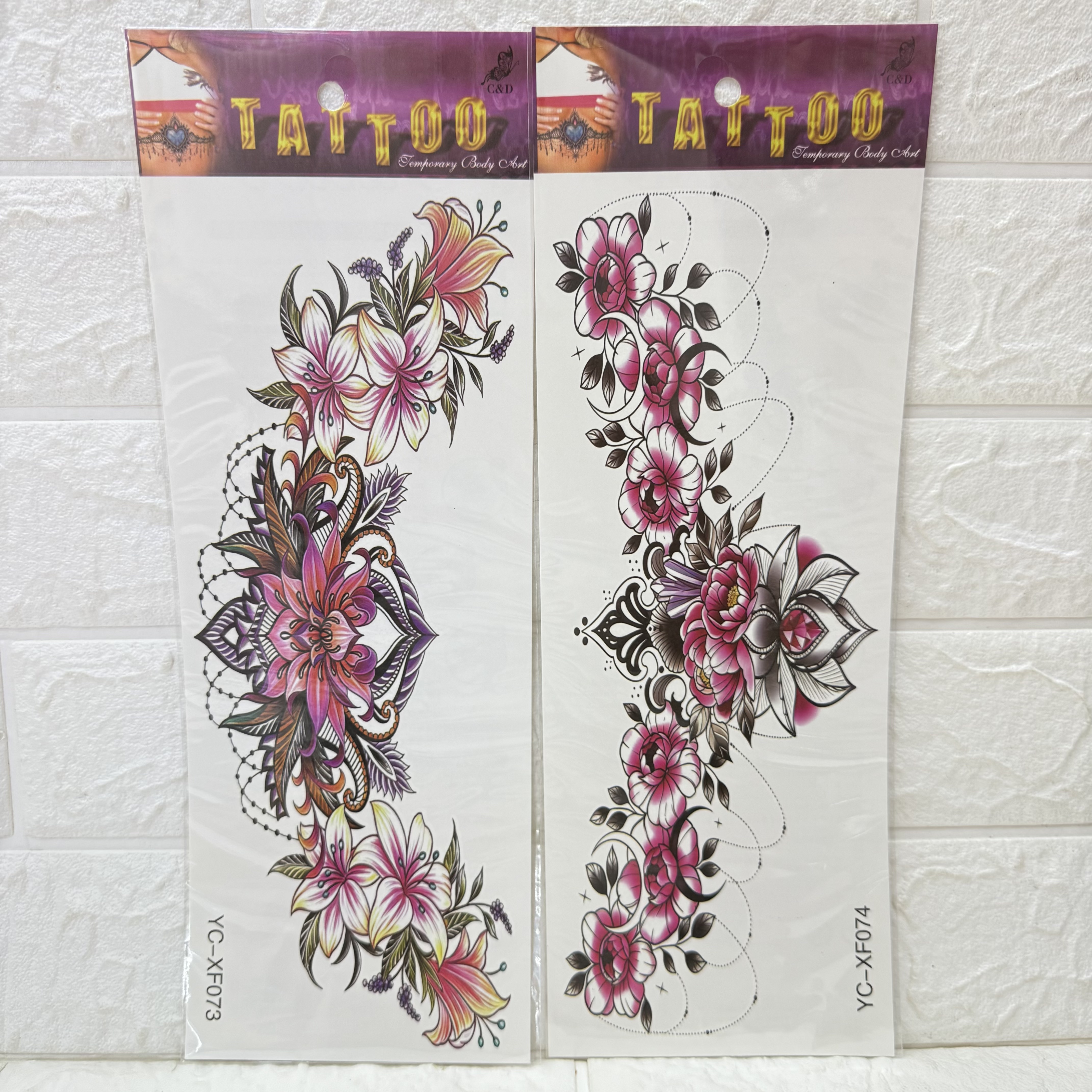 Flower butterfly tattoo stickers, 3D simulation stereoscopic tattoo stickers, sexy waistline, chest tattoo stickers Specification image